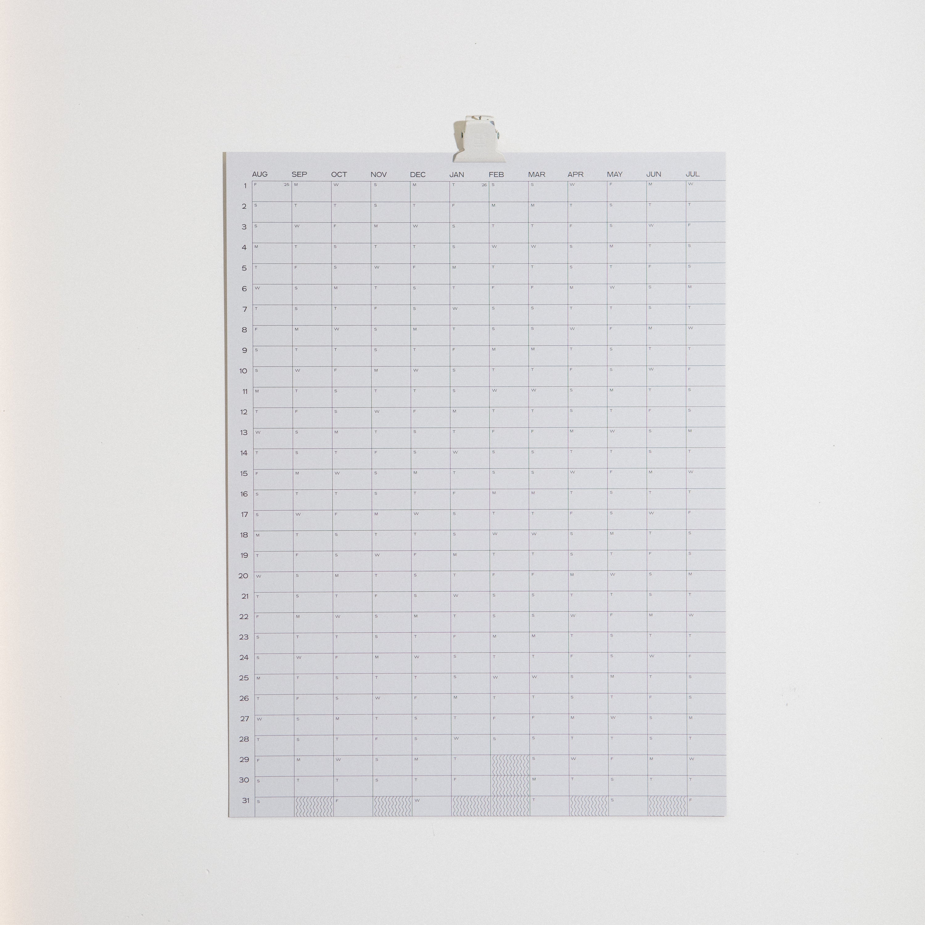 2025/2026 Academic Year Wall Calendar