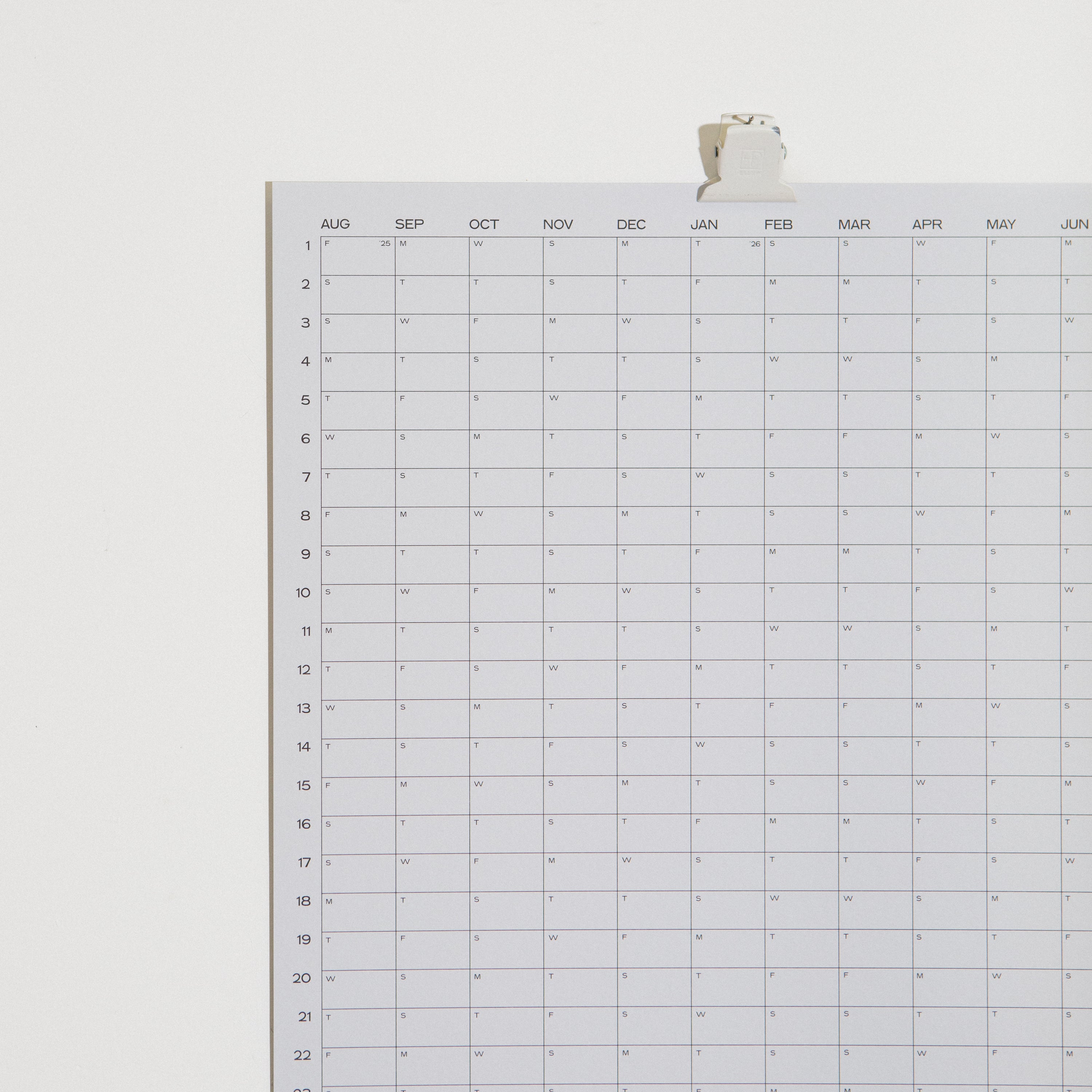 2025/2026 Academic Year Wall Calendar