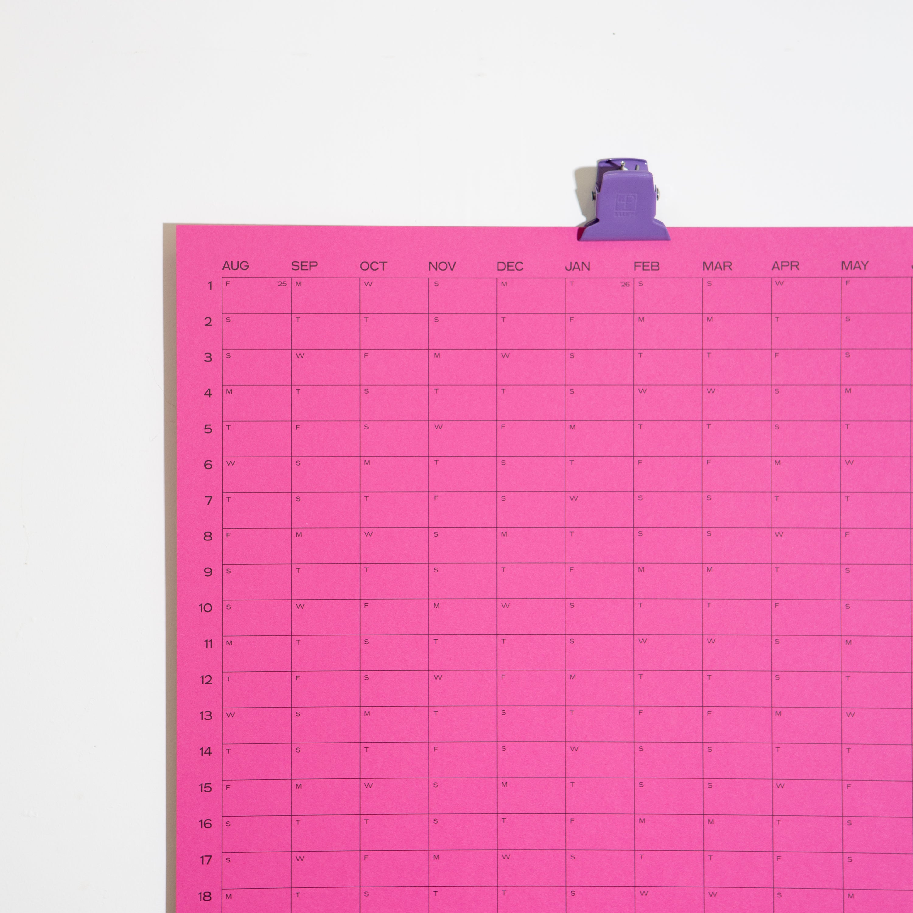 2025/2026 Academic Year Wall Calendar