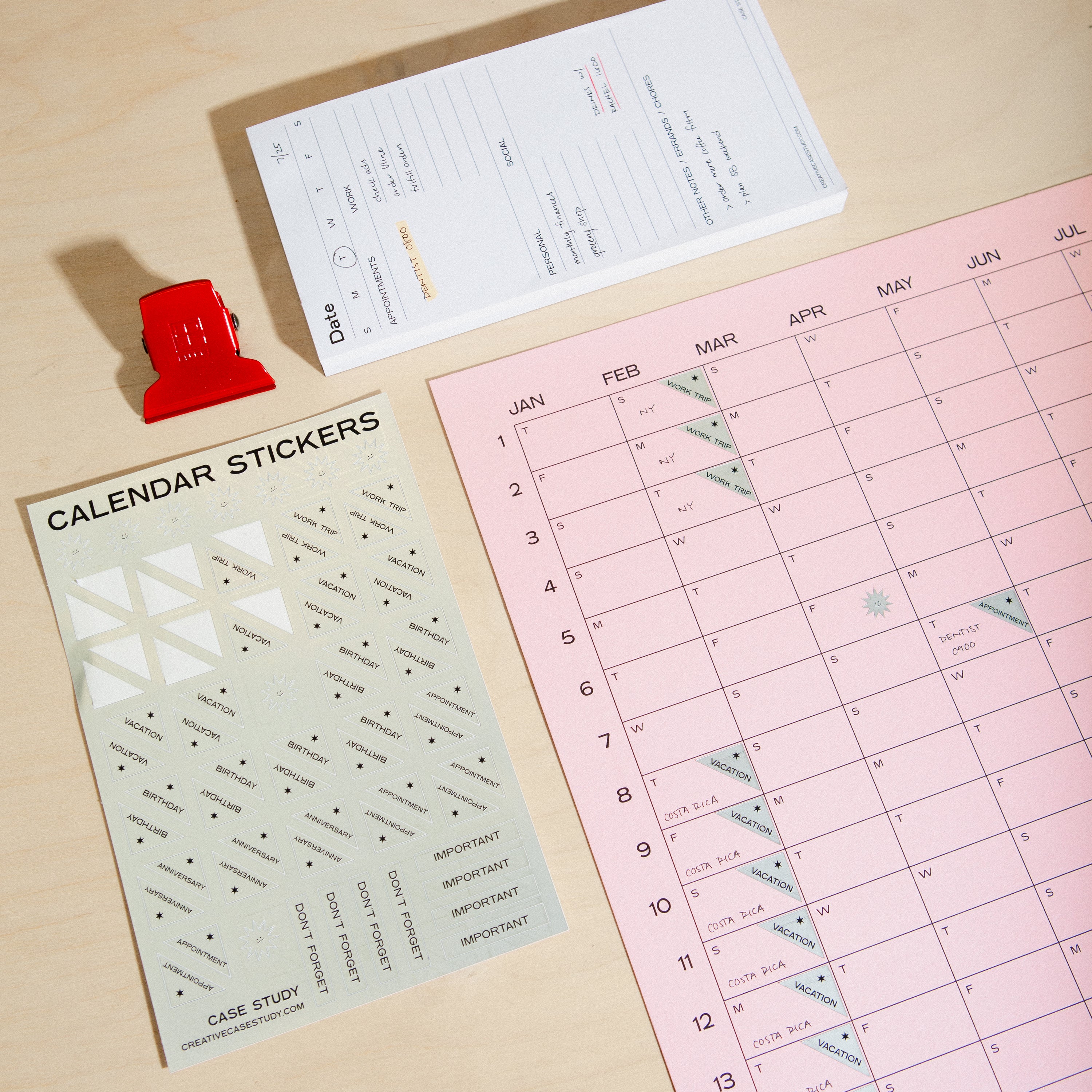 Chrome Calendar Stickers