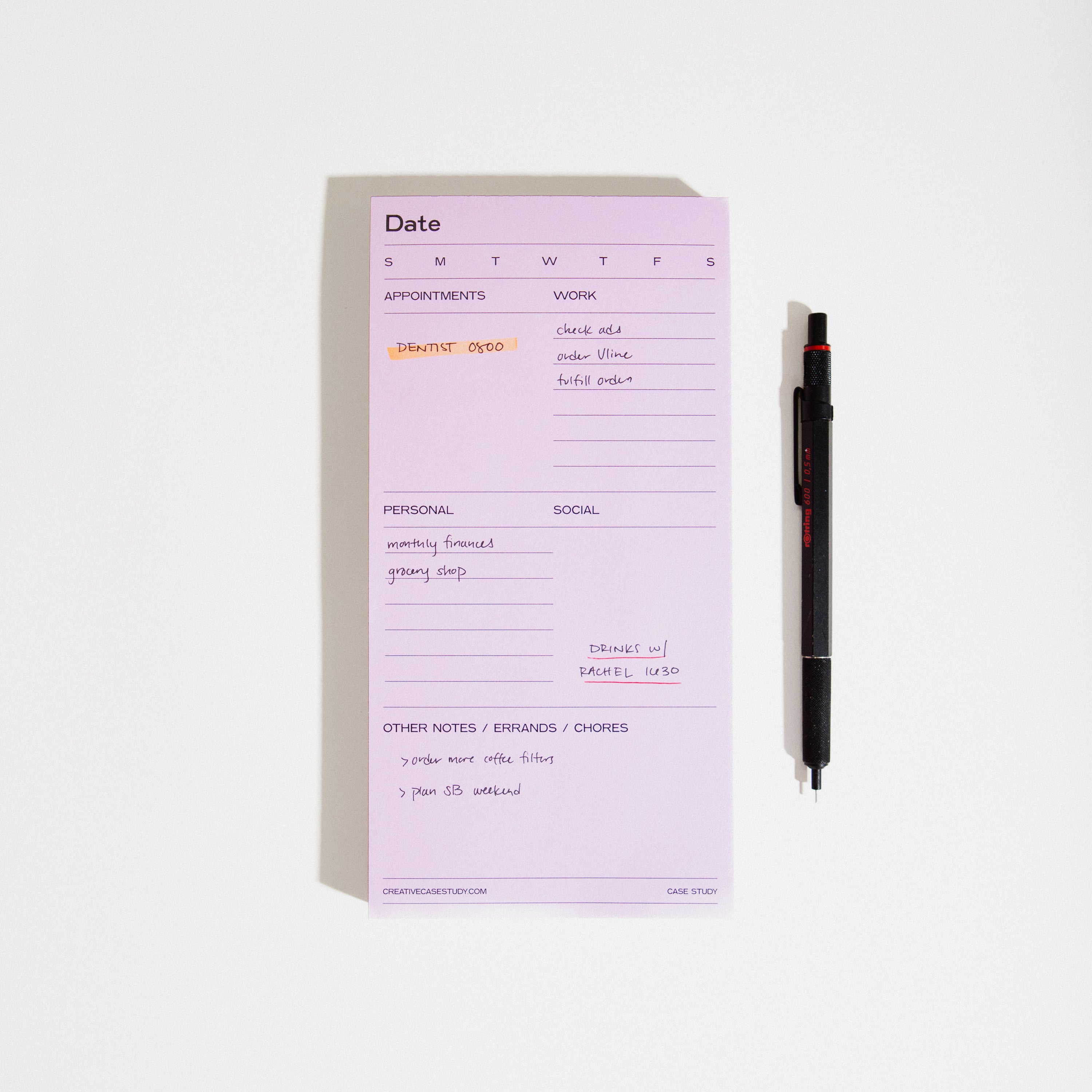 Daily Task Pad - Two Tone