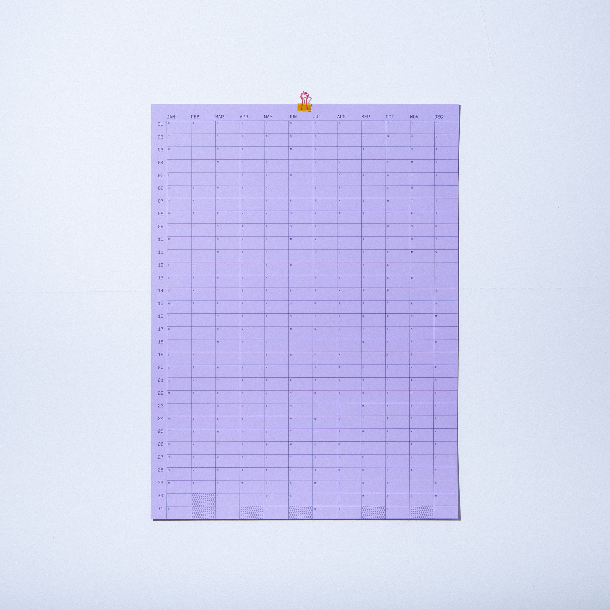 2024 Yearly Wall Planner - Seconds