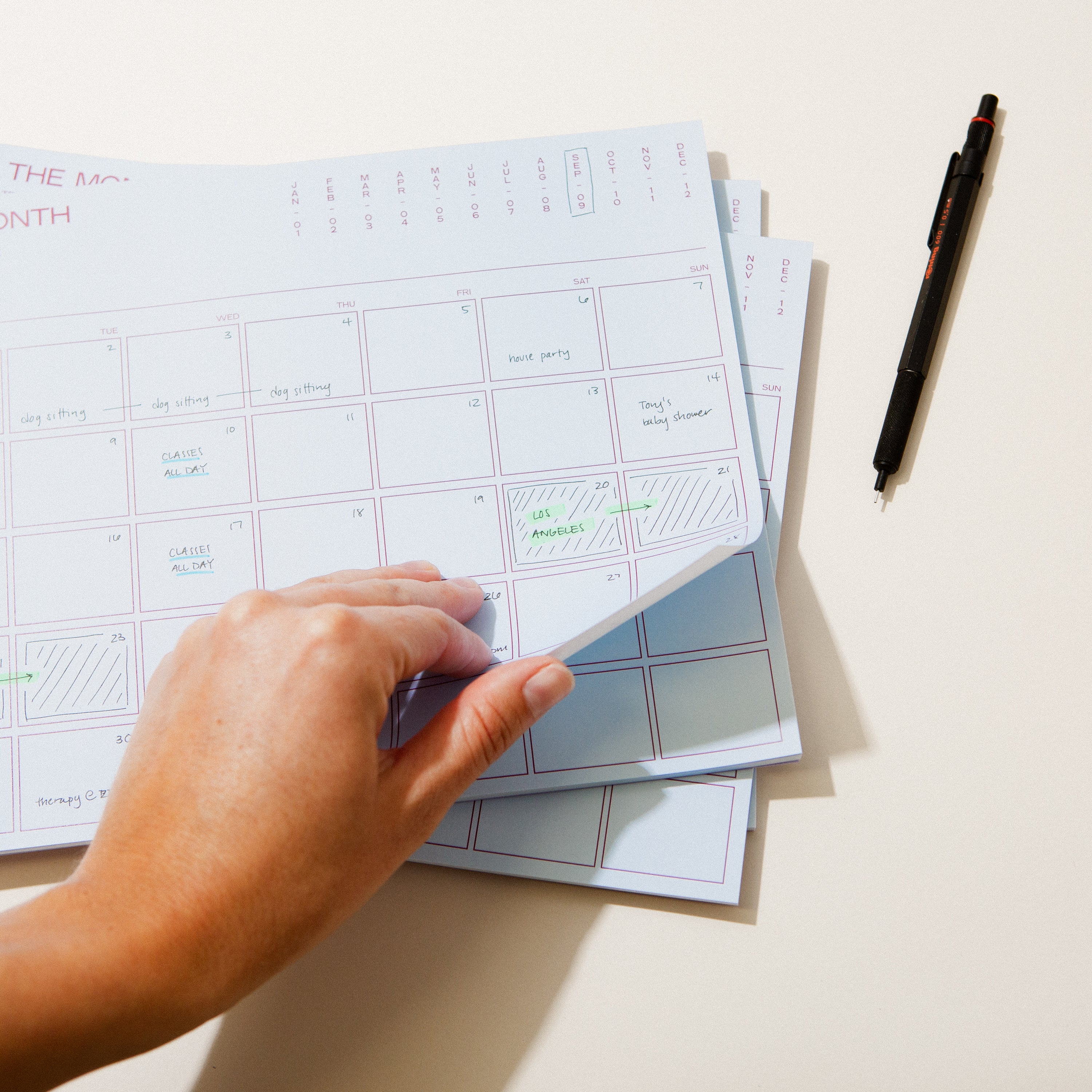 Monthly Desk Planner