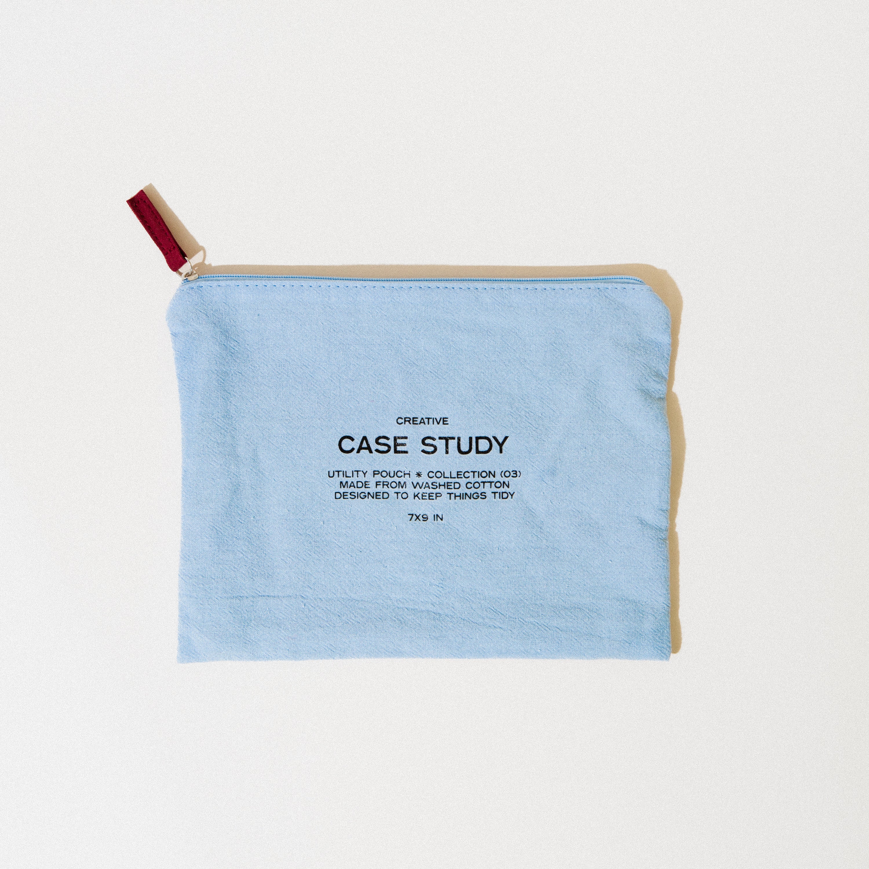 Washed Cotton Zipper Go Pouch