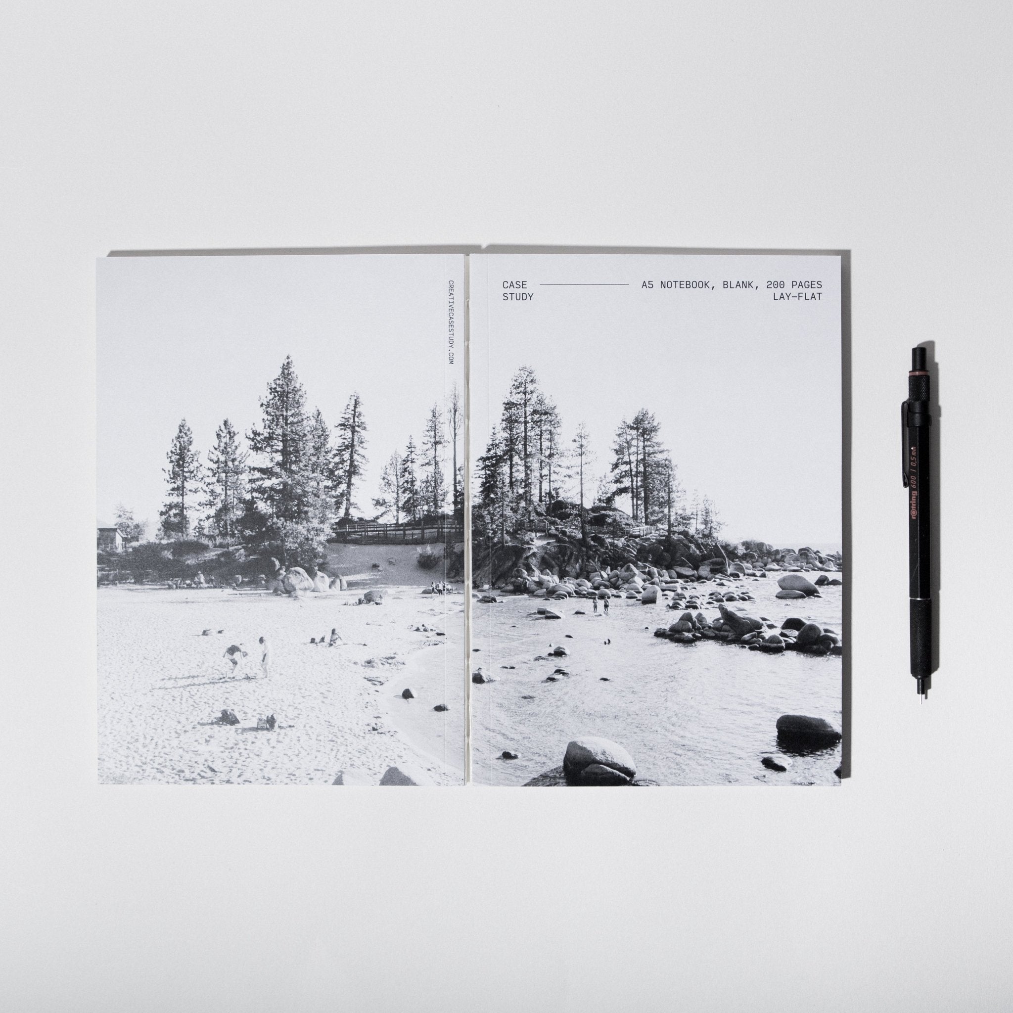 Scenic Layflat Notebook - Alpine Lake - Case Study