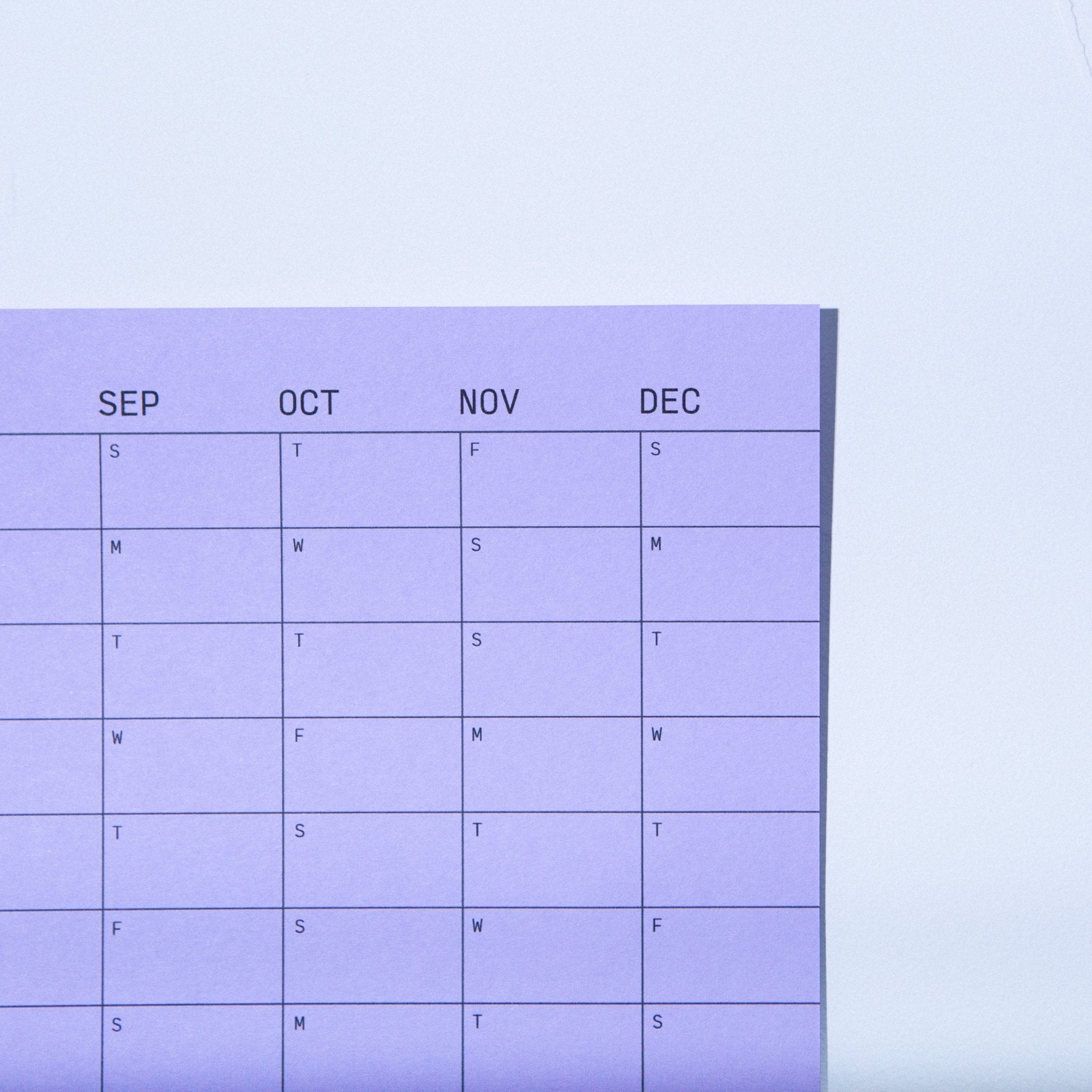 2024 Yearly Wall Planner - Lavender - Case Study