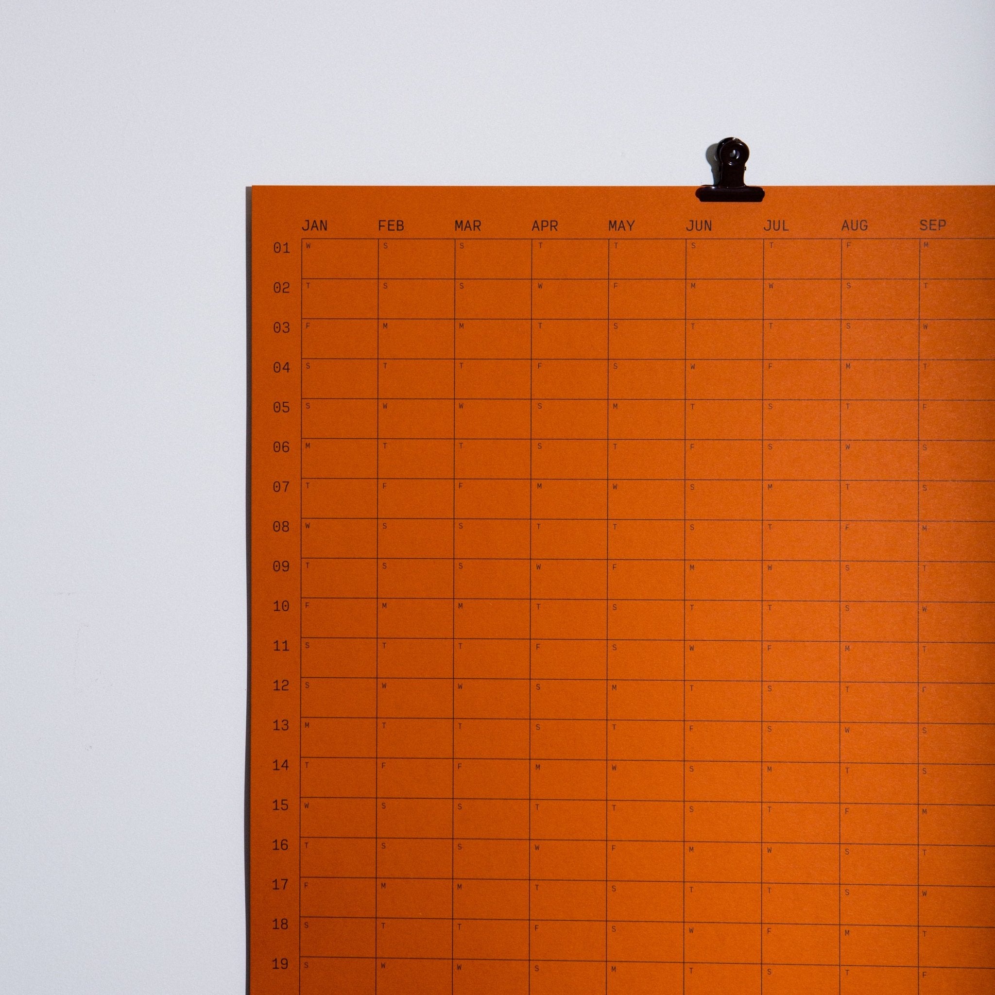 2025 Yearly Wall Calendar - Rust - Case Study