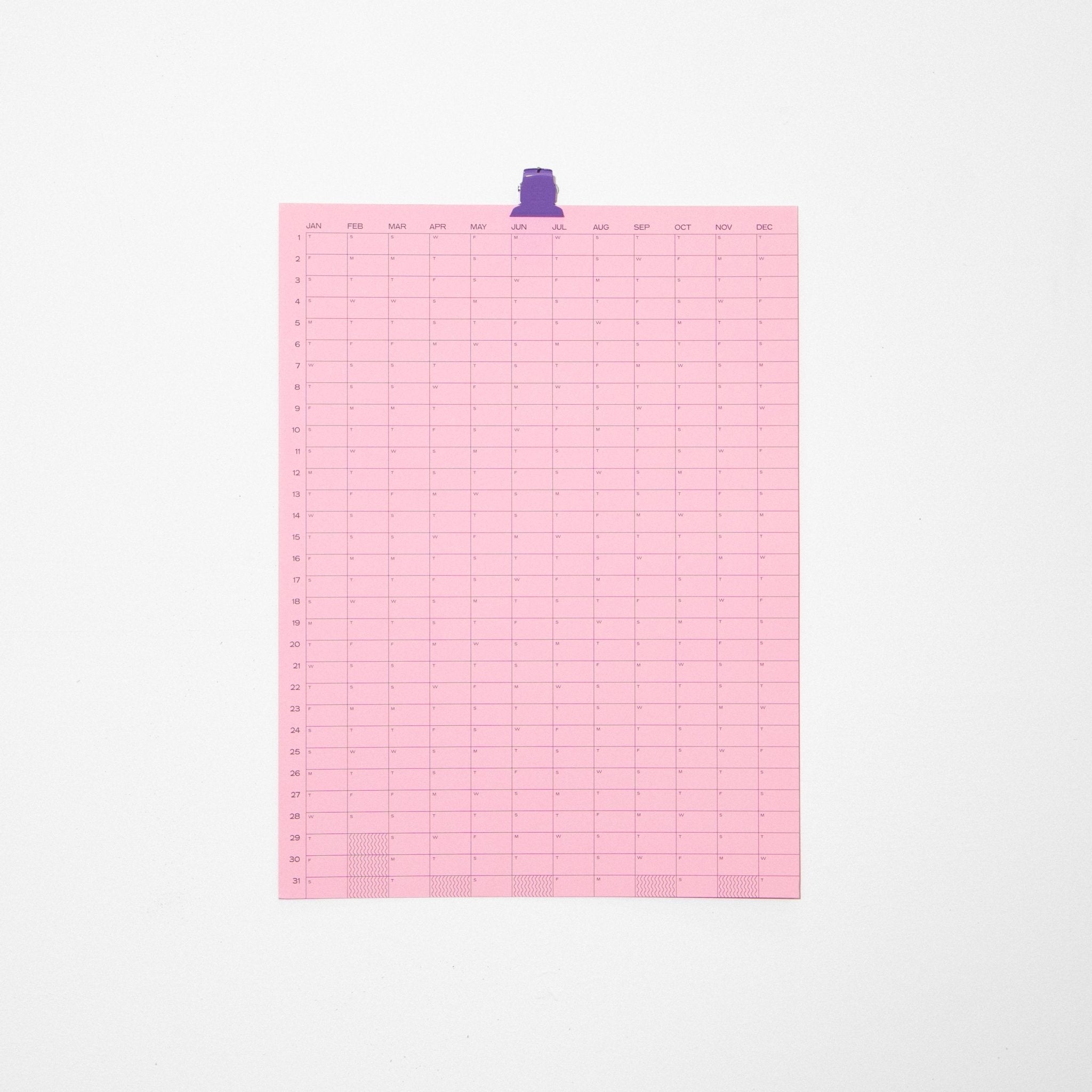 2026 Yearly Wall Calendar - Case Study