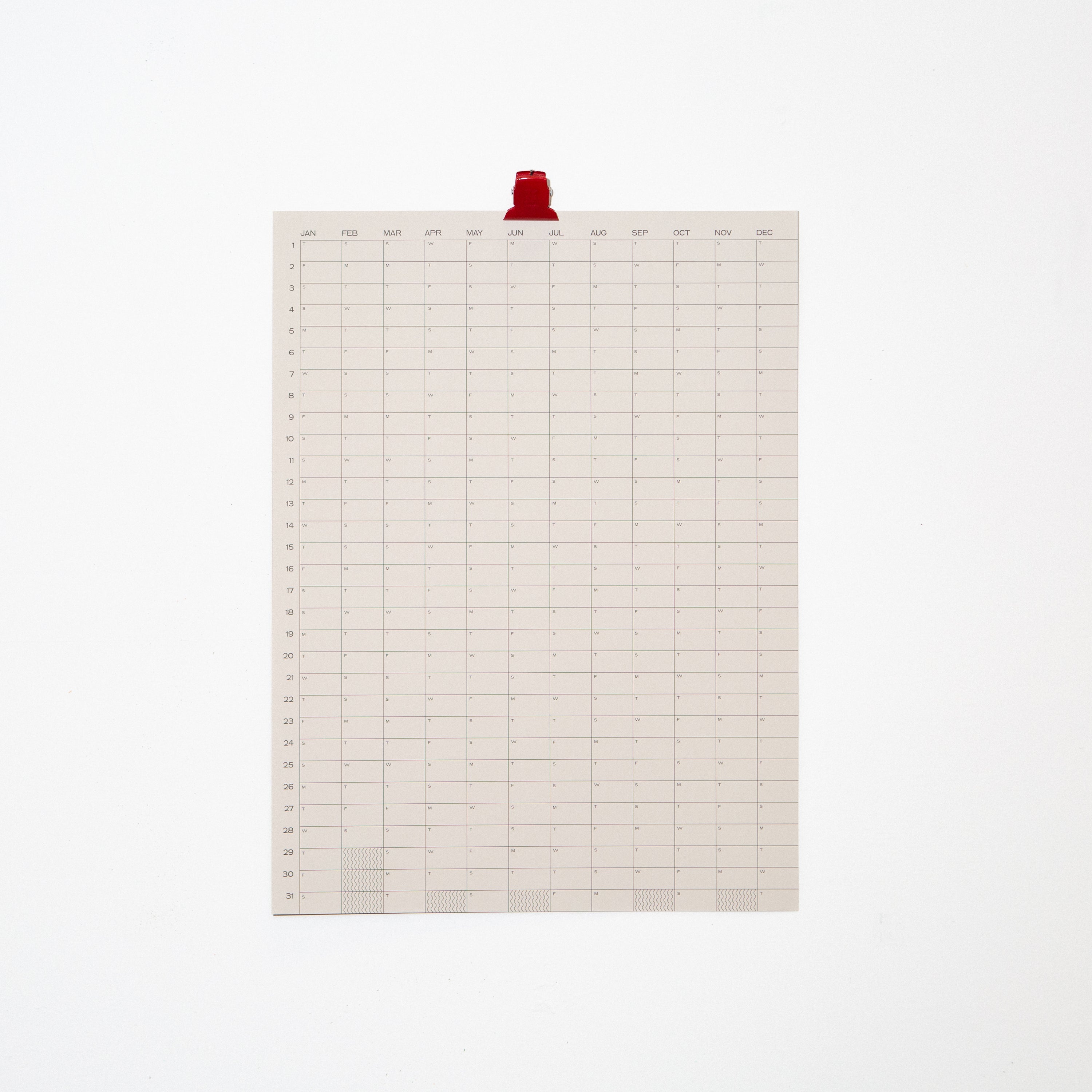 2026 Yearly Wall Calendar