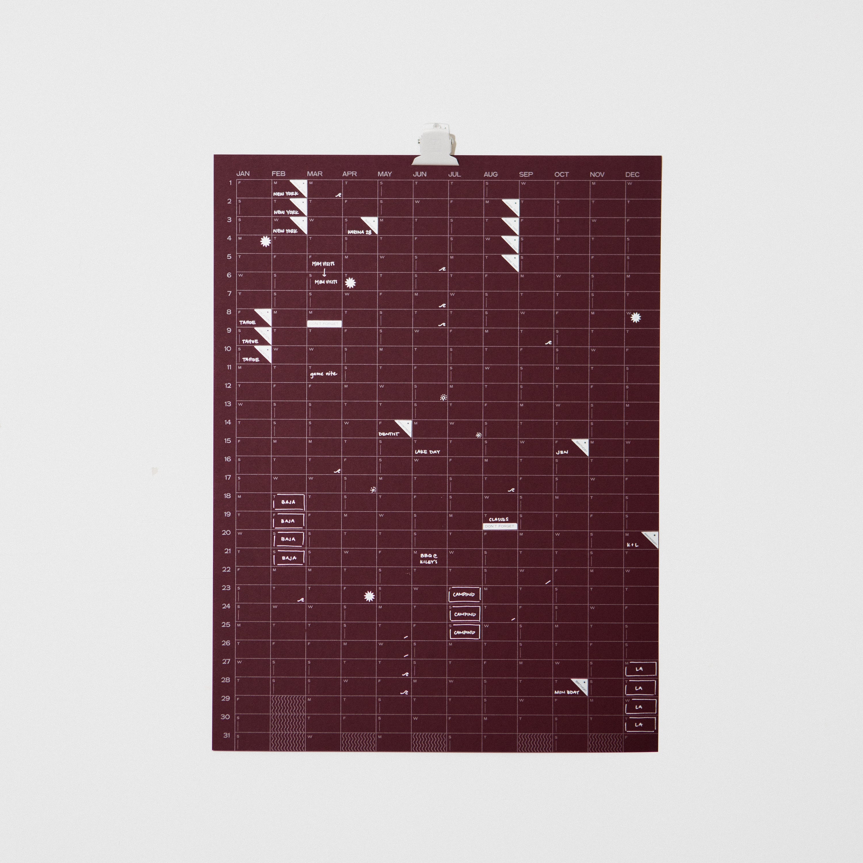 2027 Wall Calendar Set | Midnight