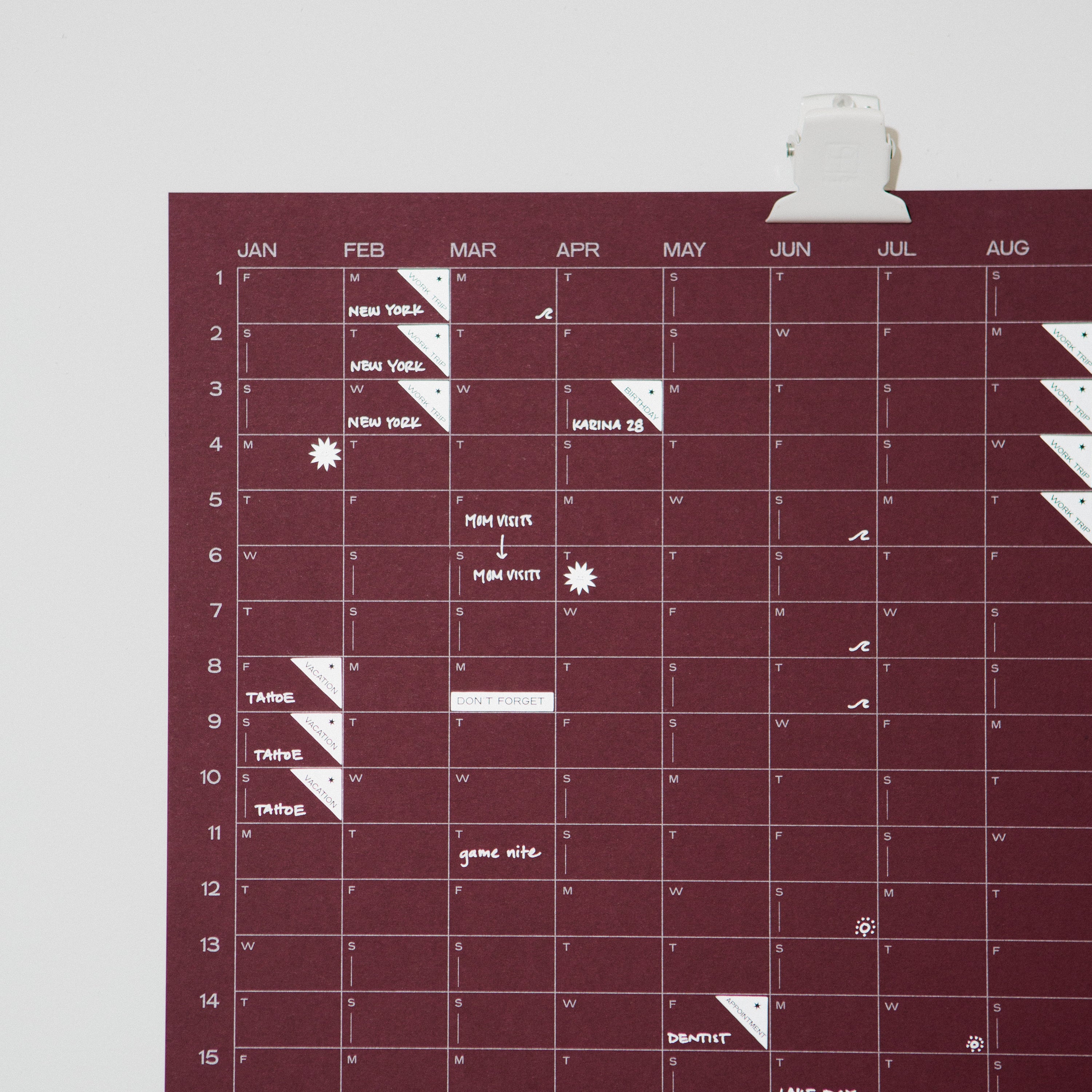 2027 Wall Calendar Set | Midnight