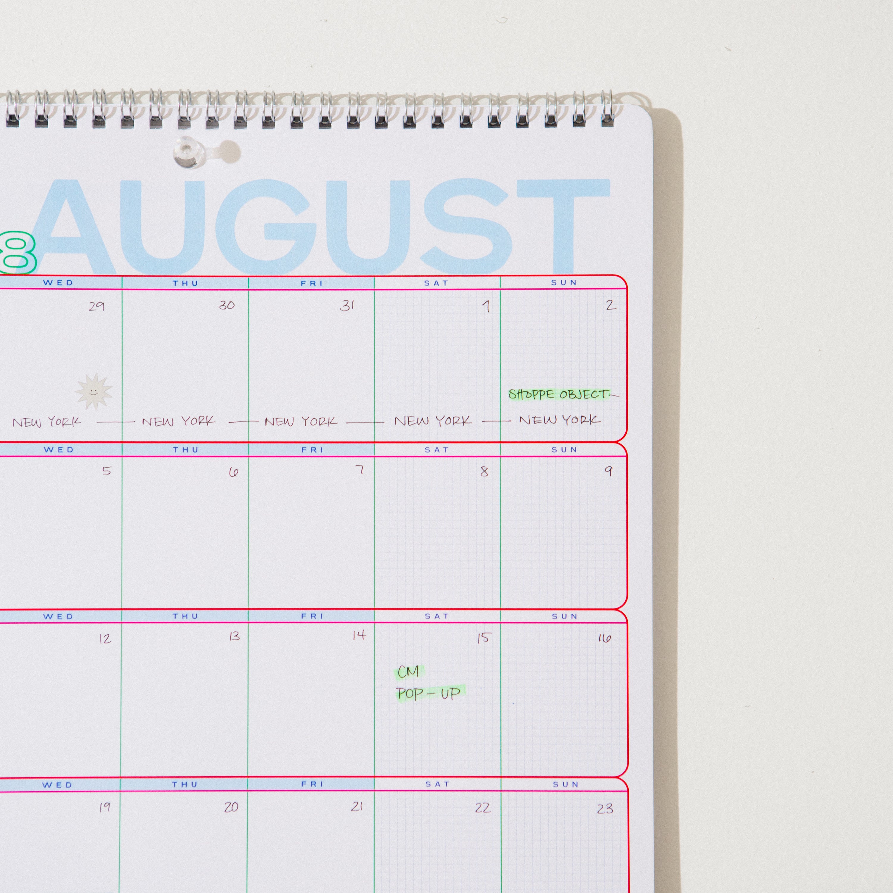 RGB Monthly Wall Calendar