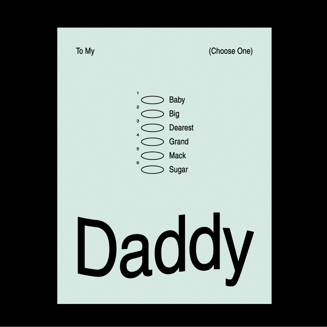 Daddy Card