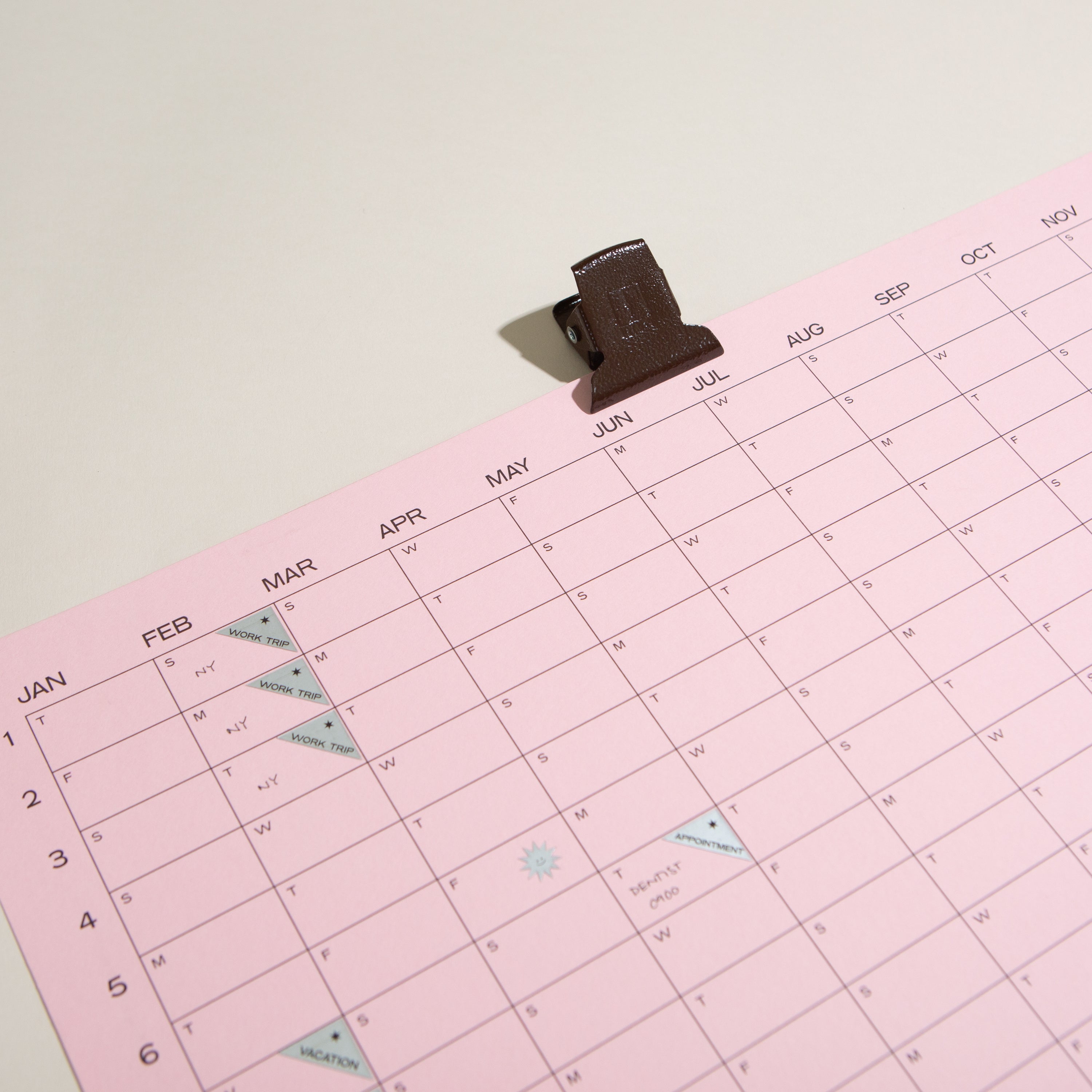 Metal Stationery Clip - Chocolate