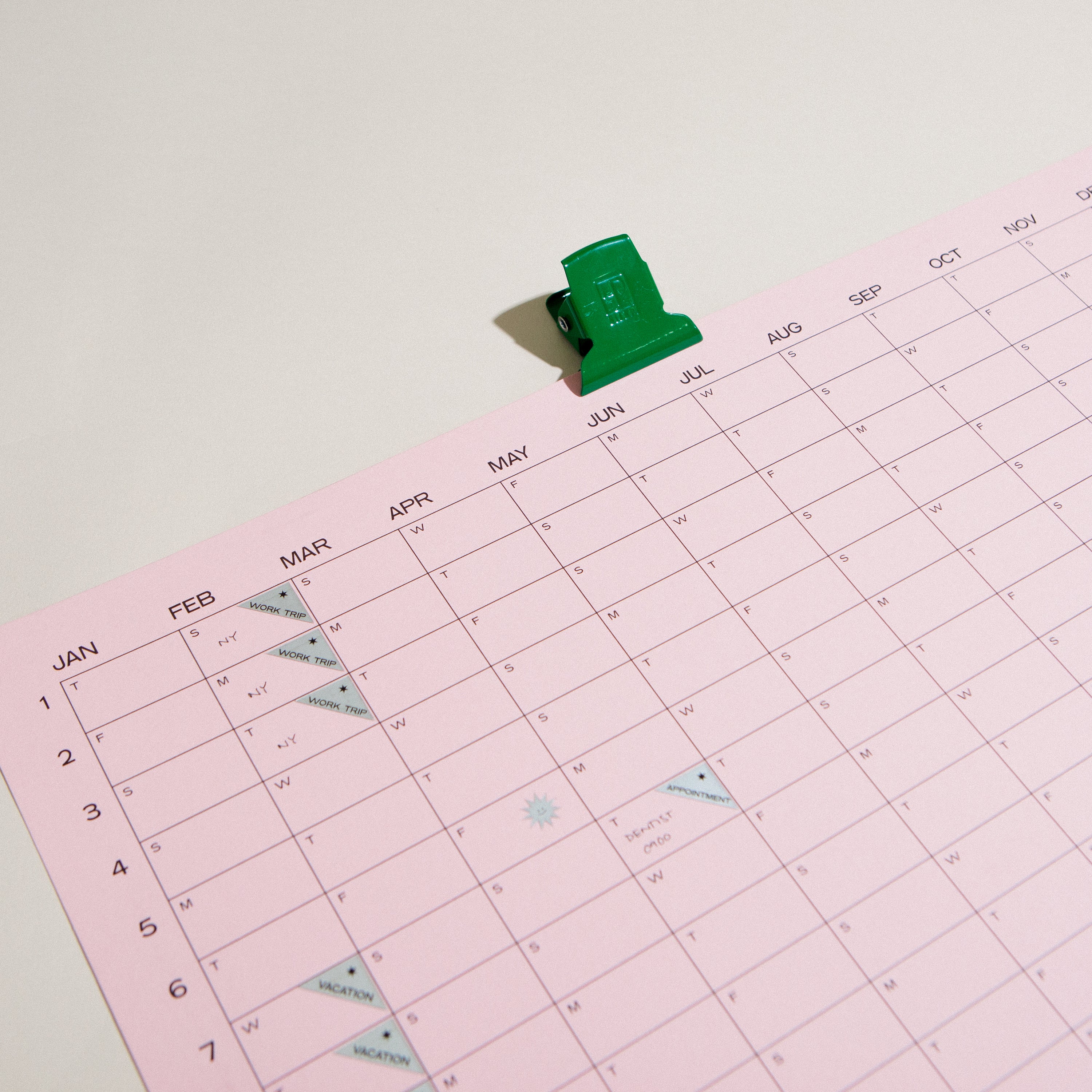 Metal Stationery Clip - Green