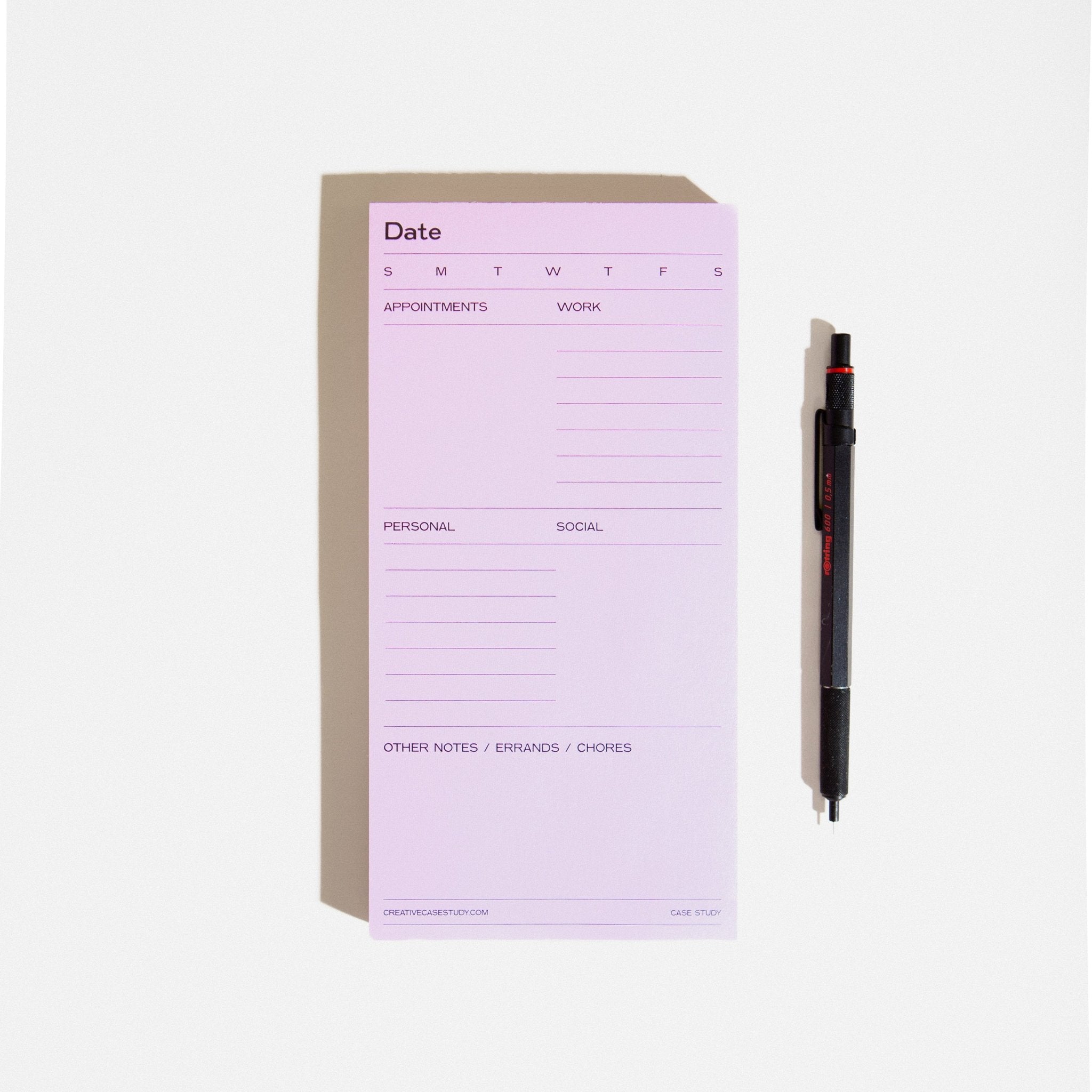 Daily Task Pad - Pink & Yellow - Case Study
