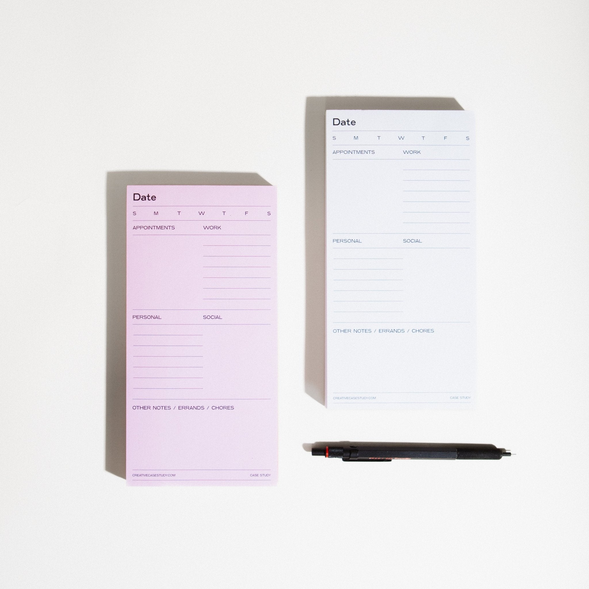 Daily Task Pad - White & Grey - Case Study