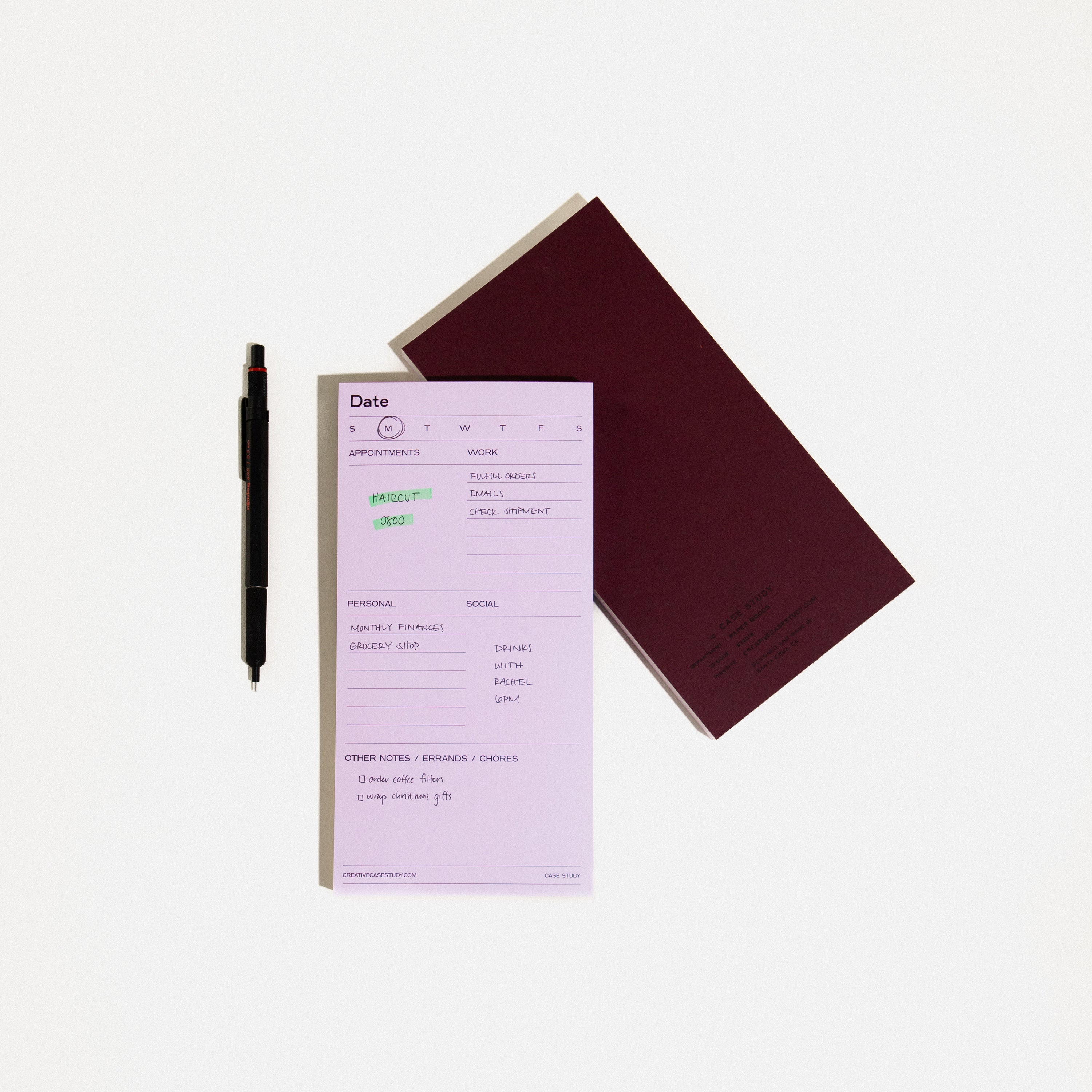 Daily Task Pad - Pink & Yellow