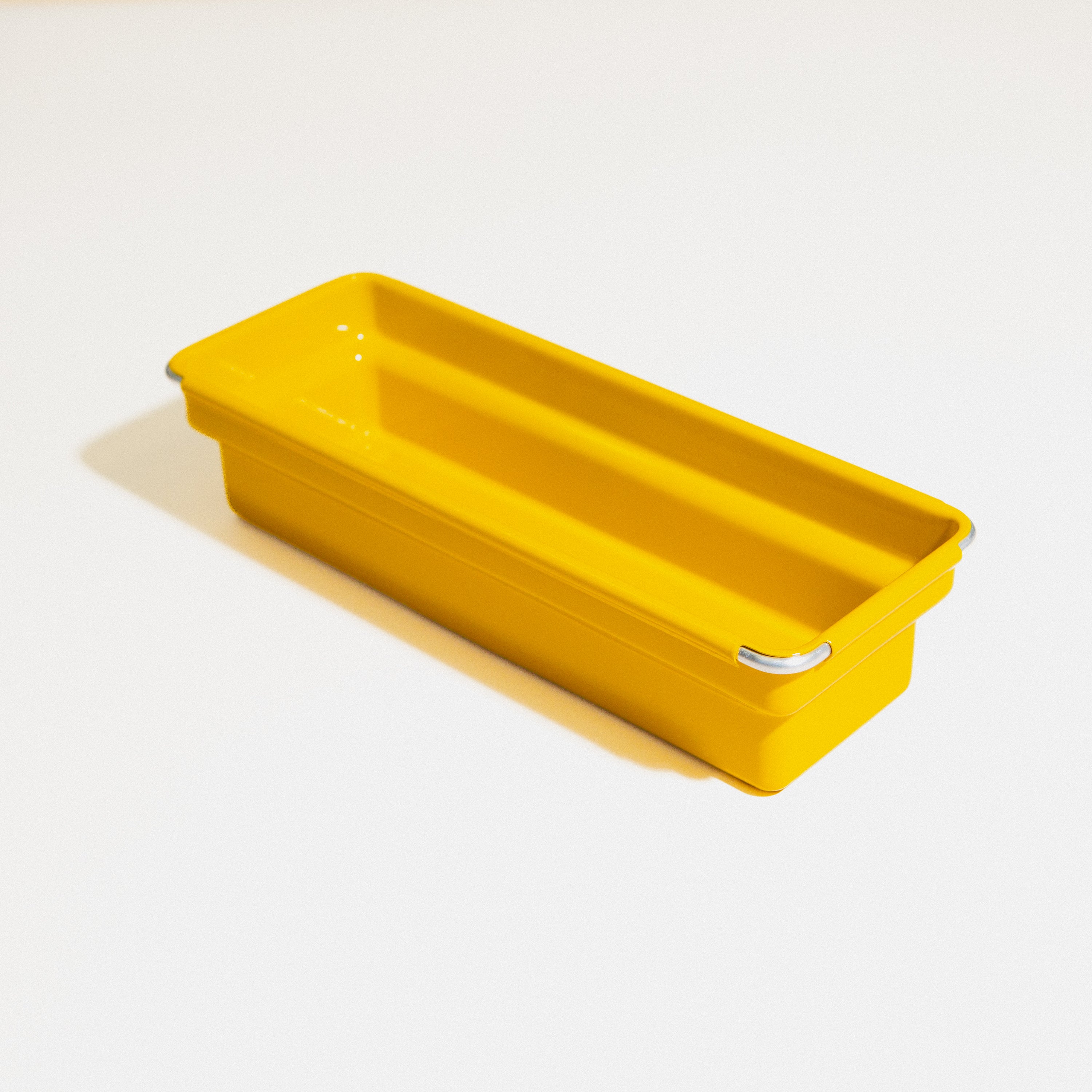 Glossy Steel Desktop Tray - Deep