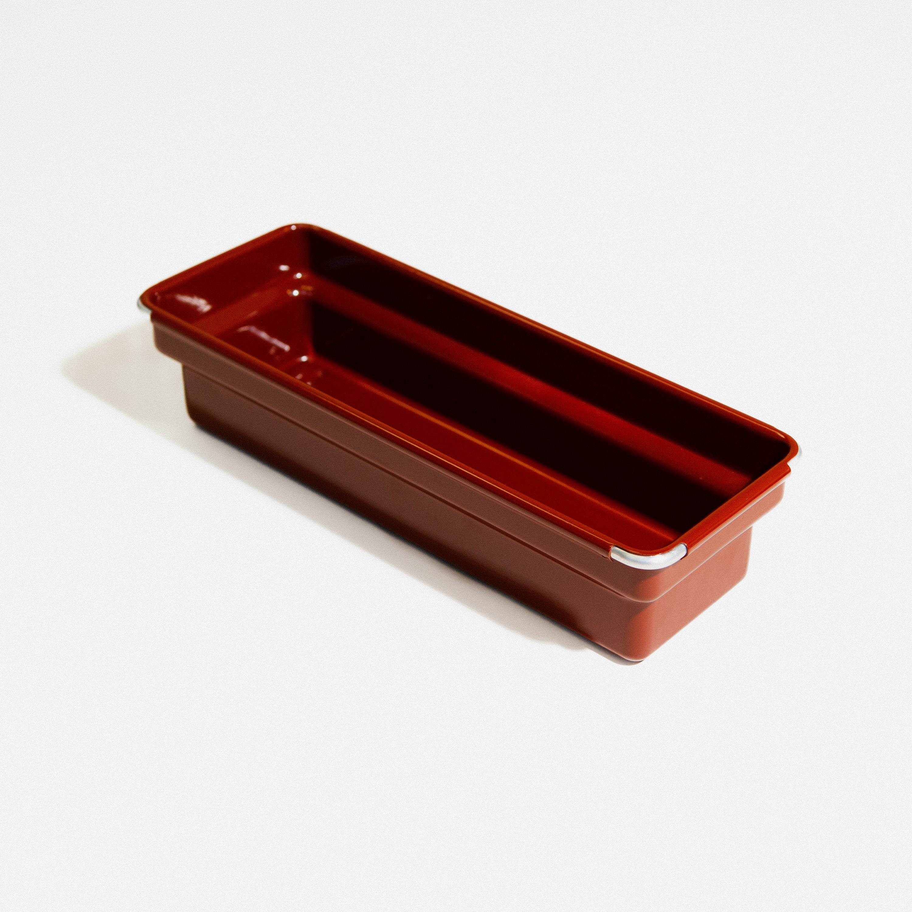 Glossy Steel Desktop Tray - Deep