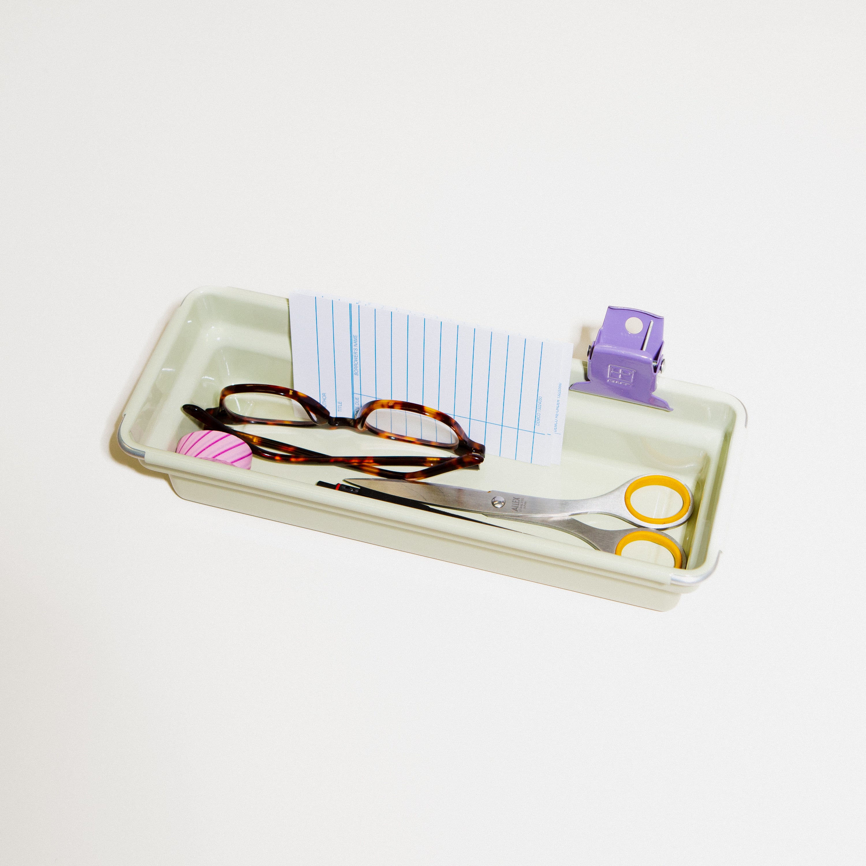 Glossy Steel Desktop Tray - Deep