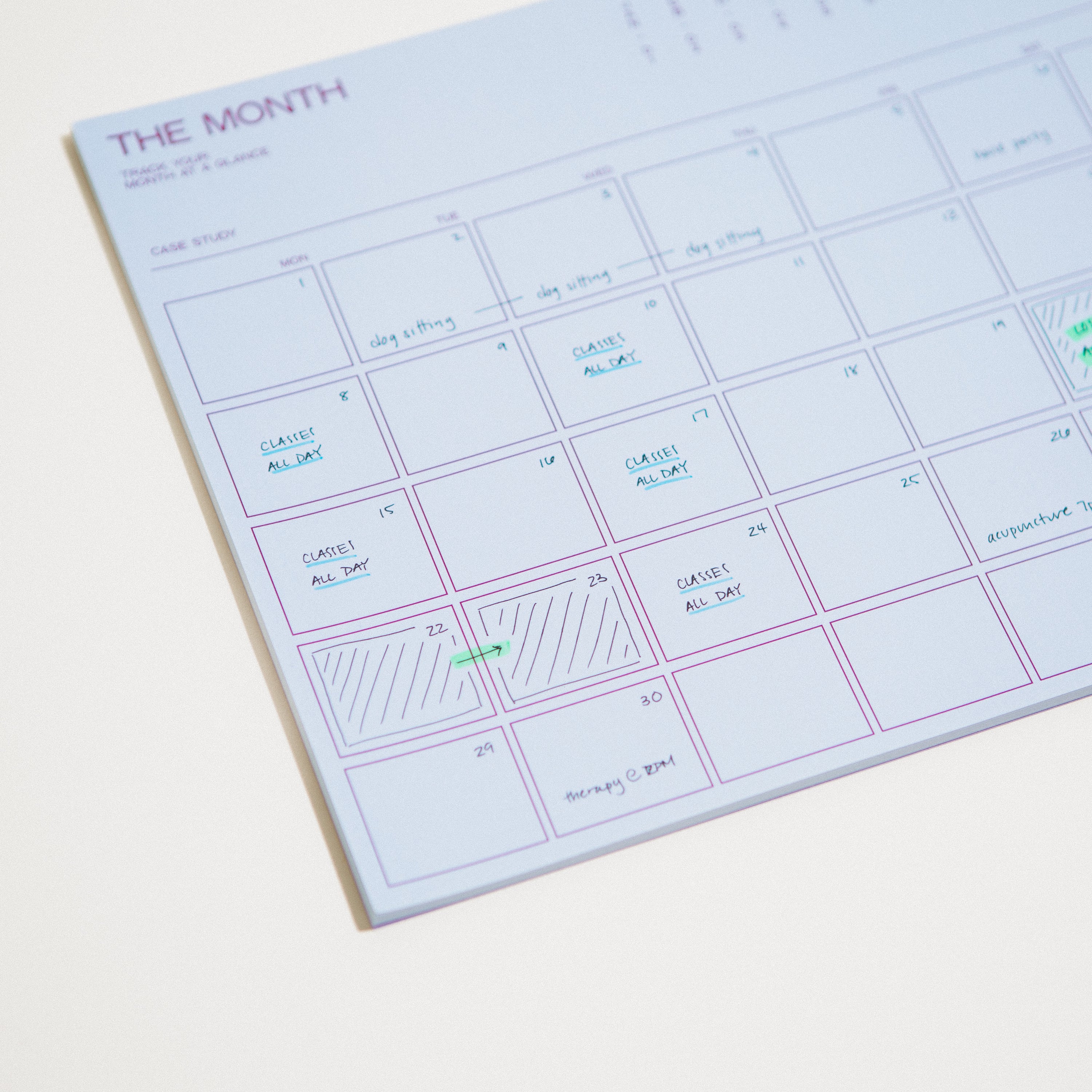 Monthly Desk Planner