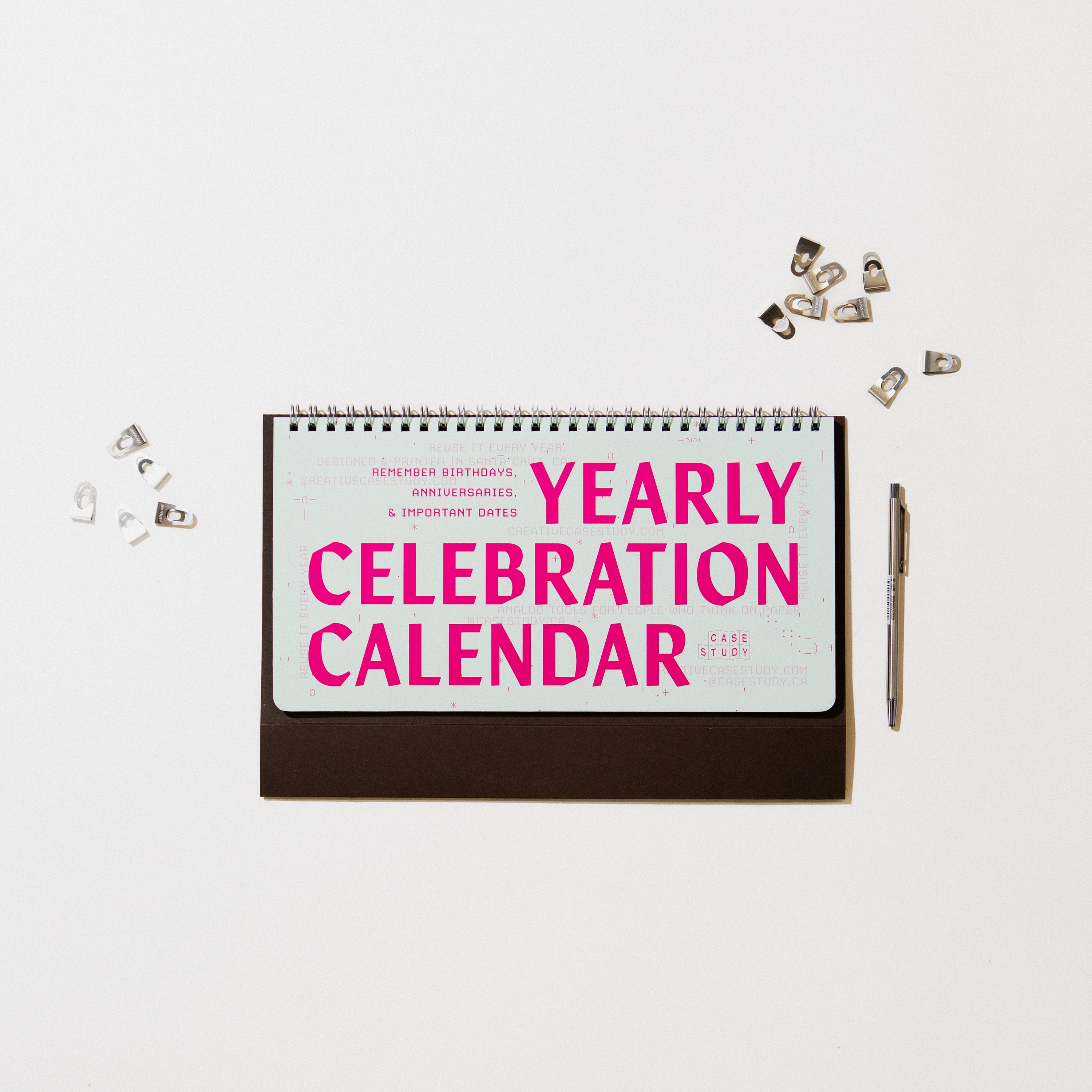 Yearly Celebration Desk Calendar
