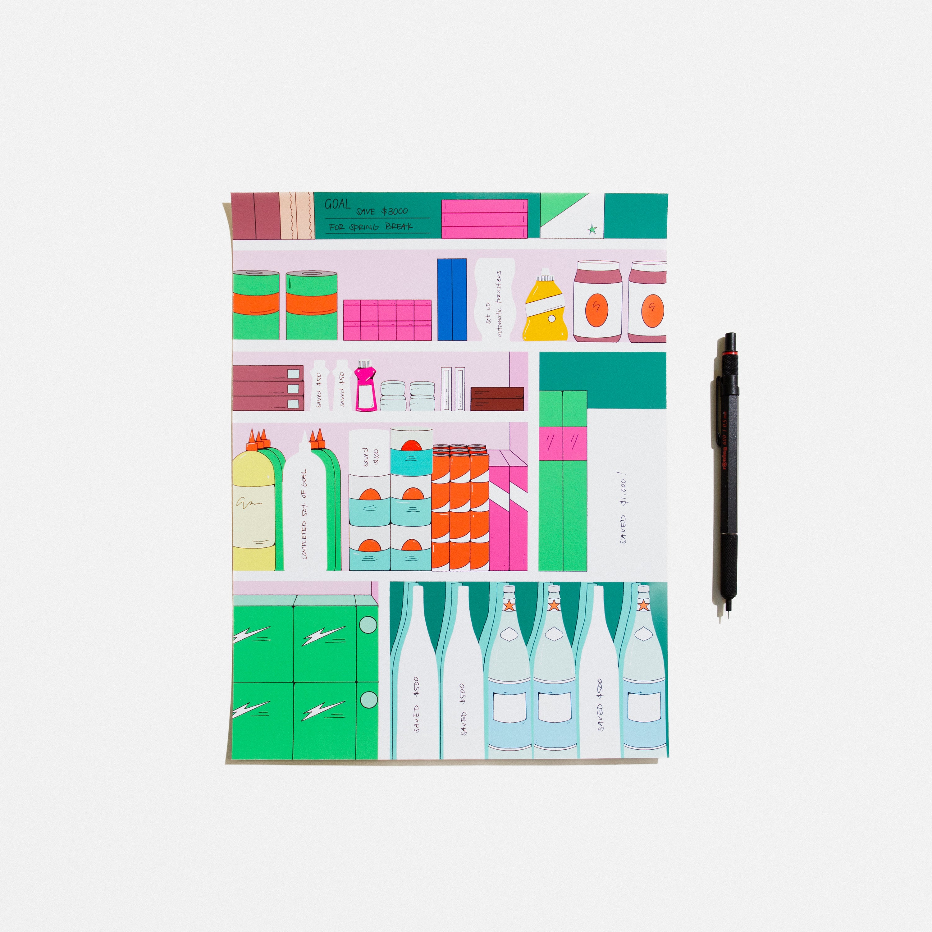 Financial Goal Tracking Kit - Kitchen Pantry