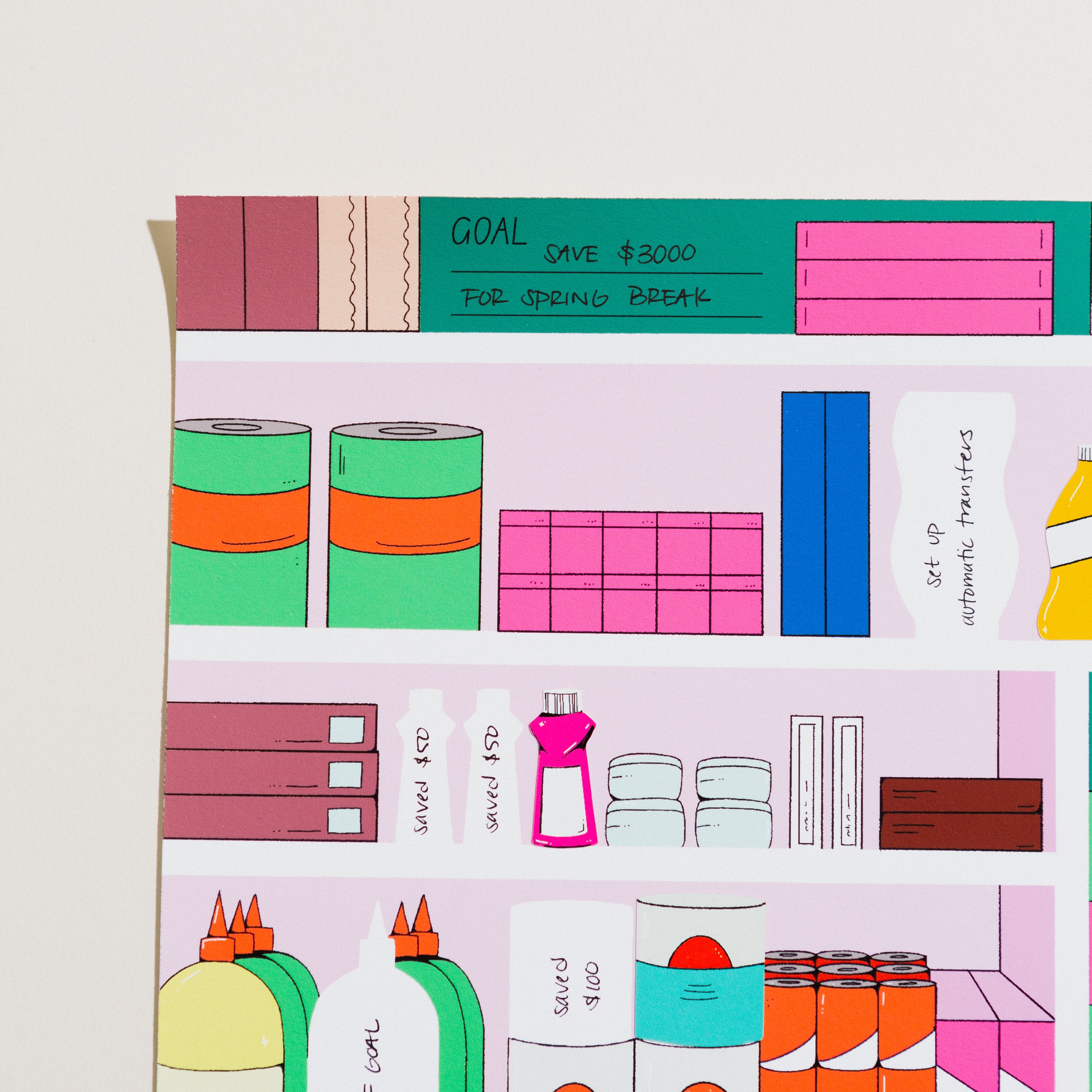 Financial Goal Tracking Kit - Kitchen Pantry