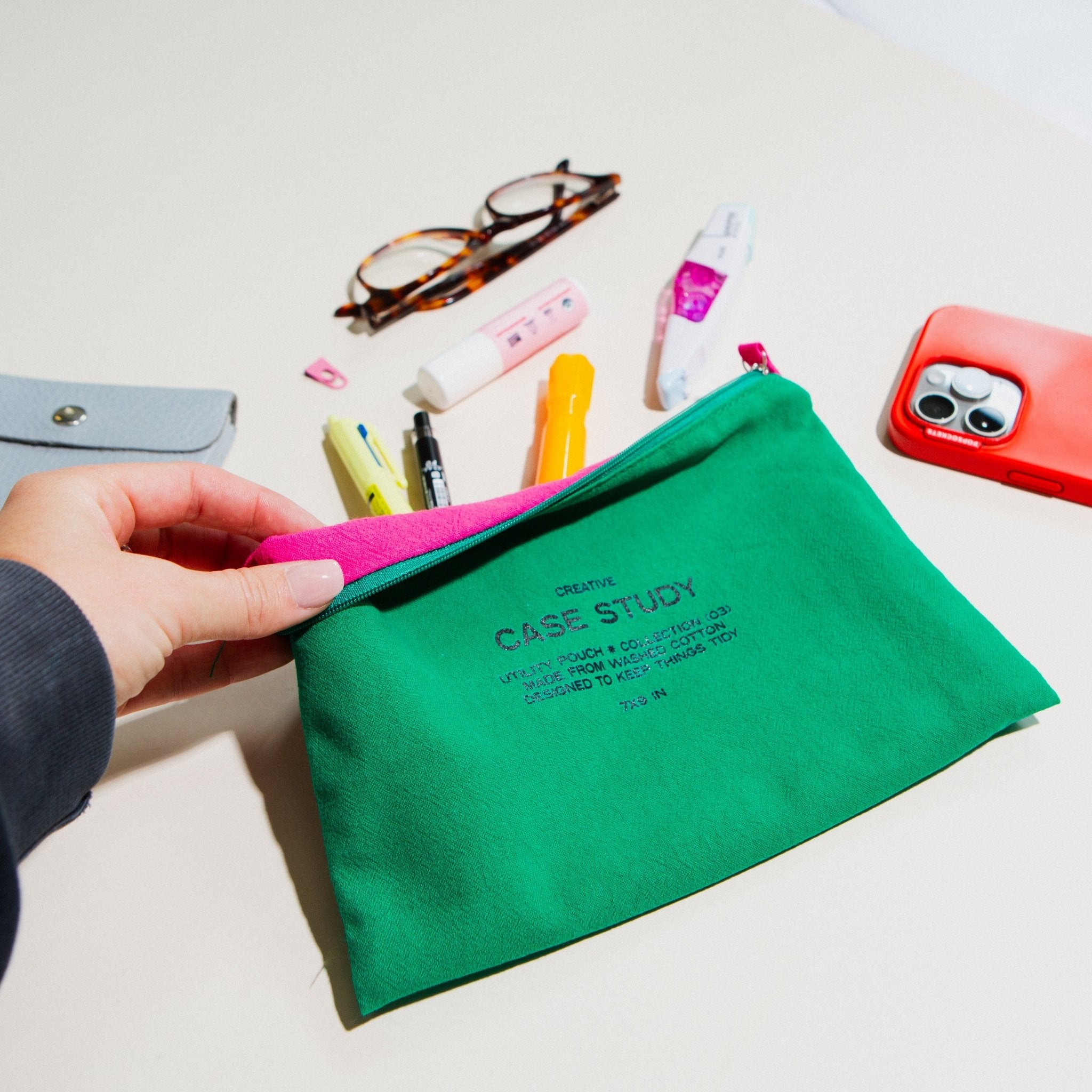 Washed Cotton Zipper Pouch - Case Study