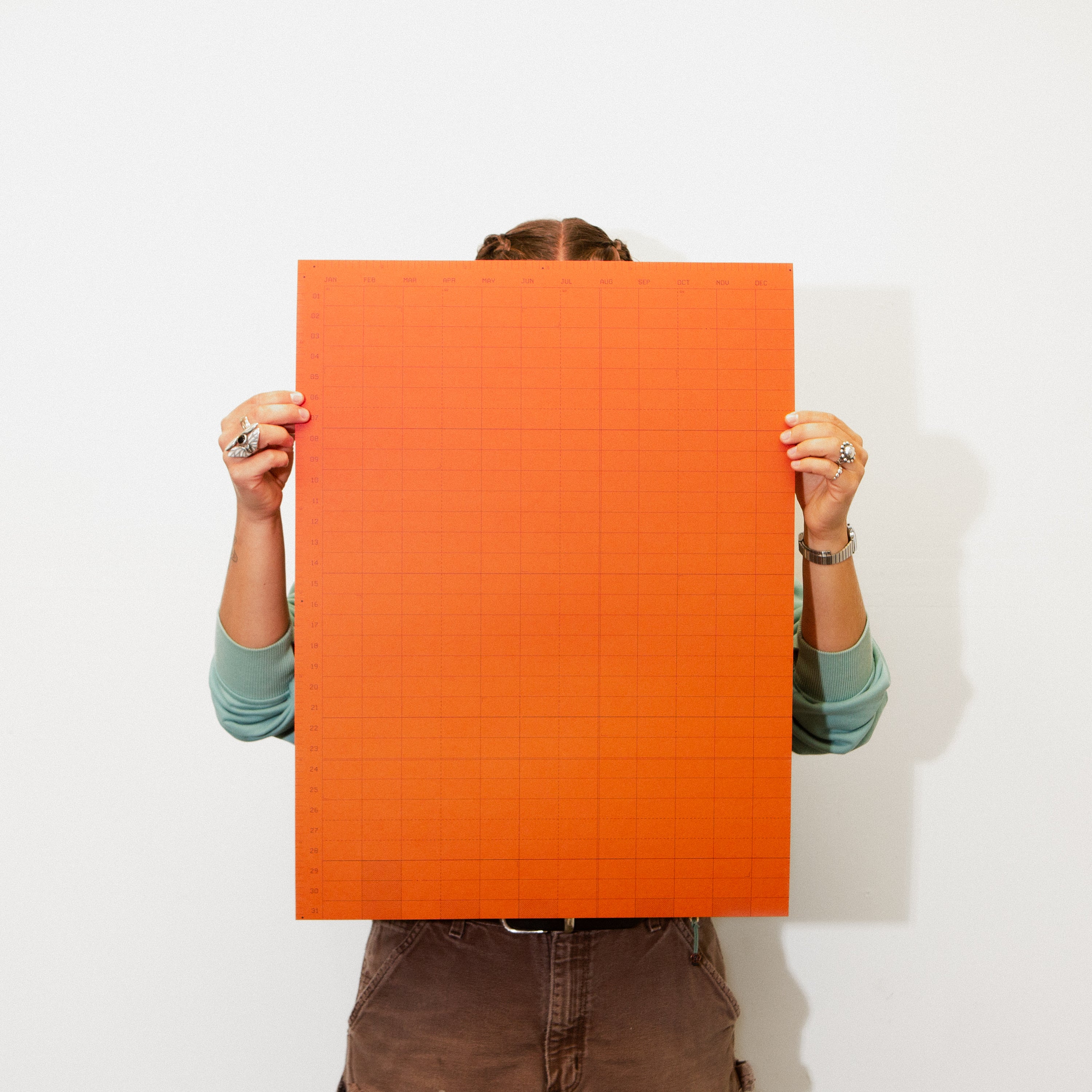 Open Dated 365 Day Wall Calendar | Rust