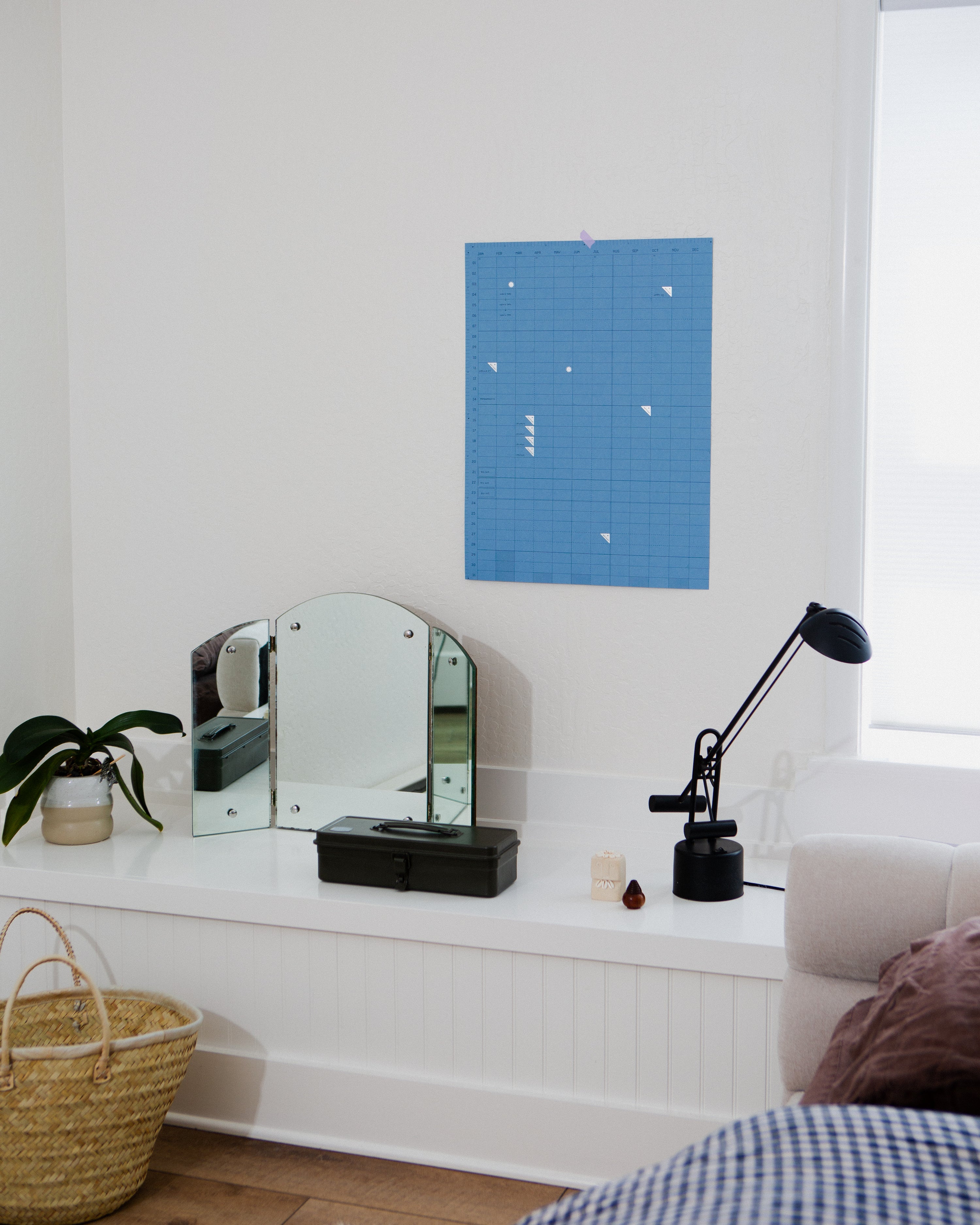 Open Dated 365 Day Wall Calendar | Denim