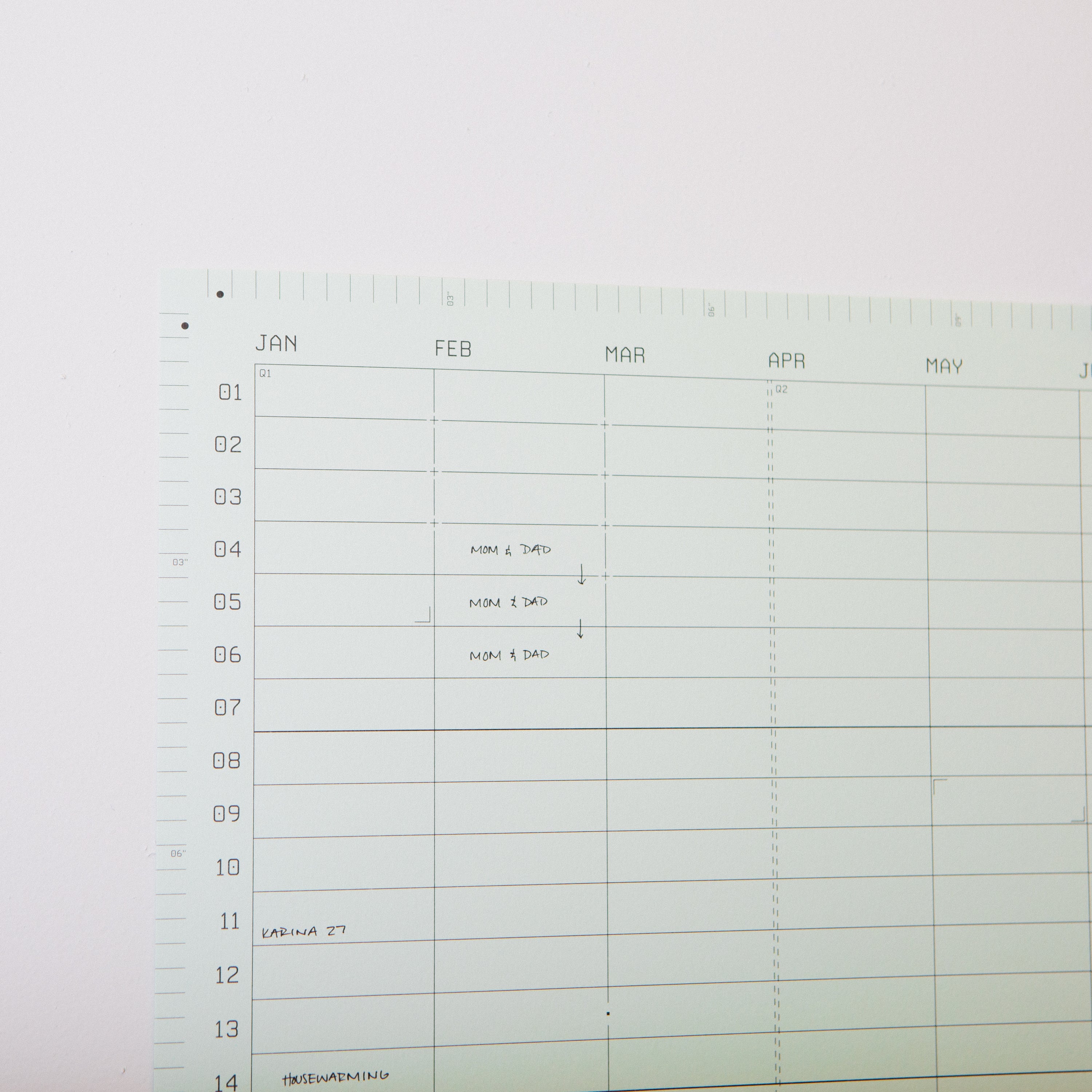 Open Dated 365 Day Wall Calendar | Matcha