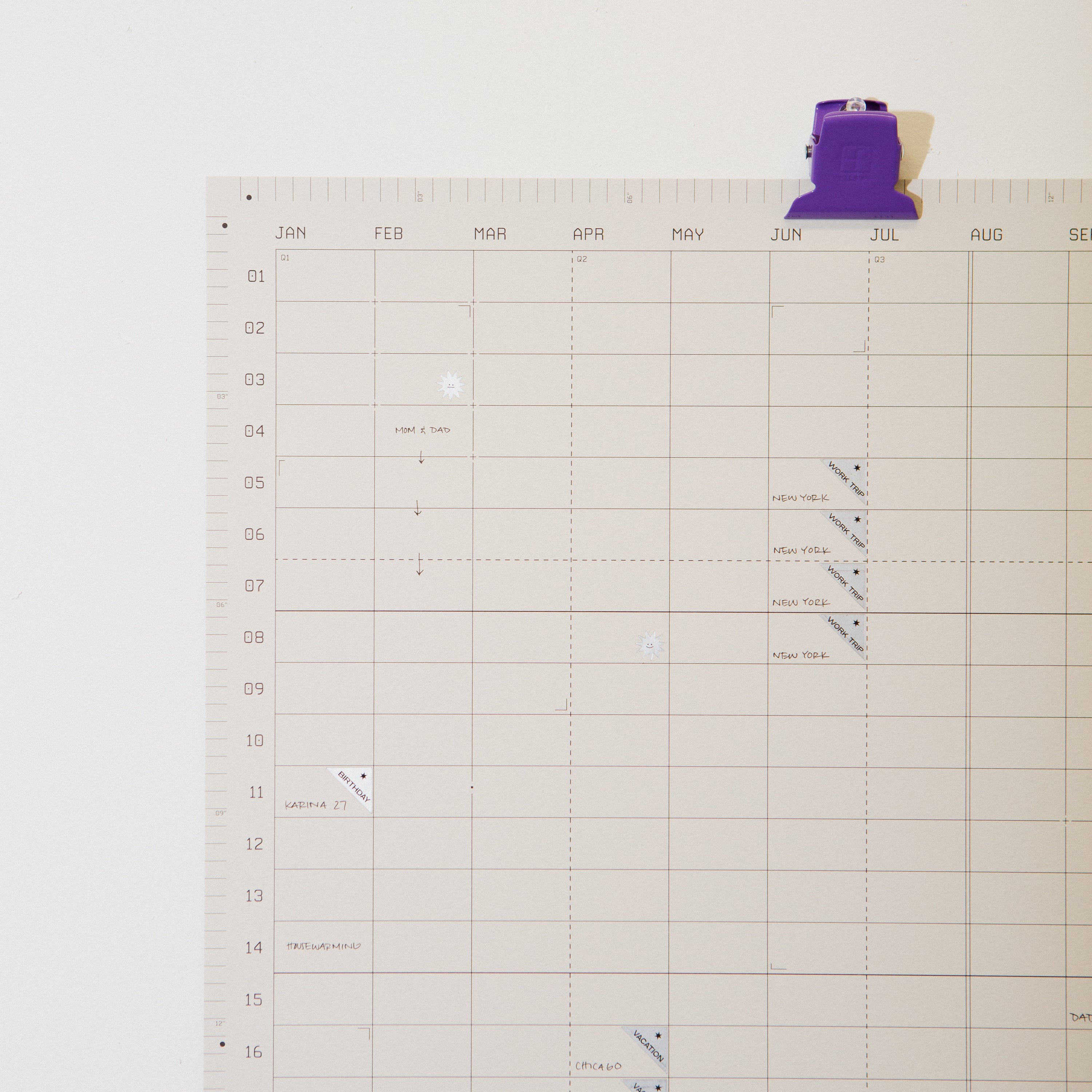 Open Dated 365 Day Wall Calendar | Fog