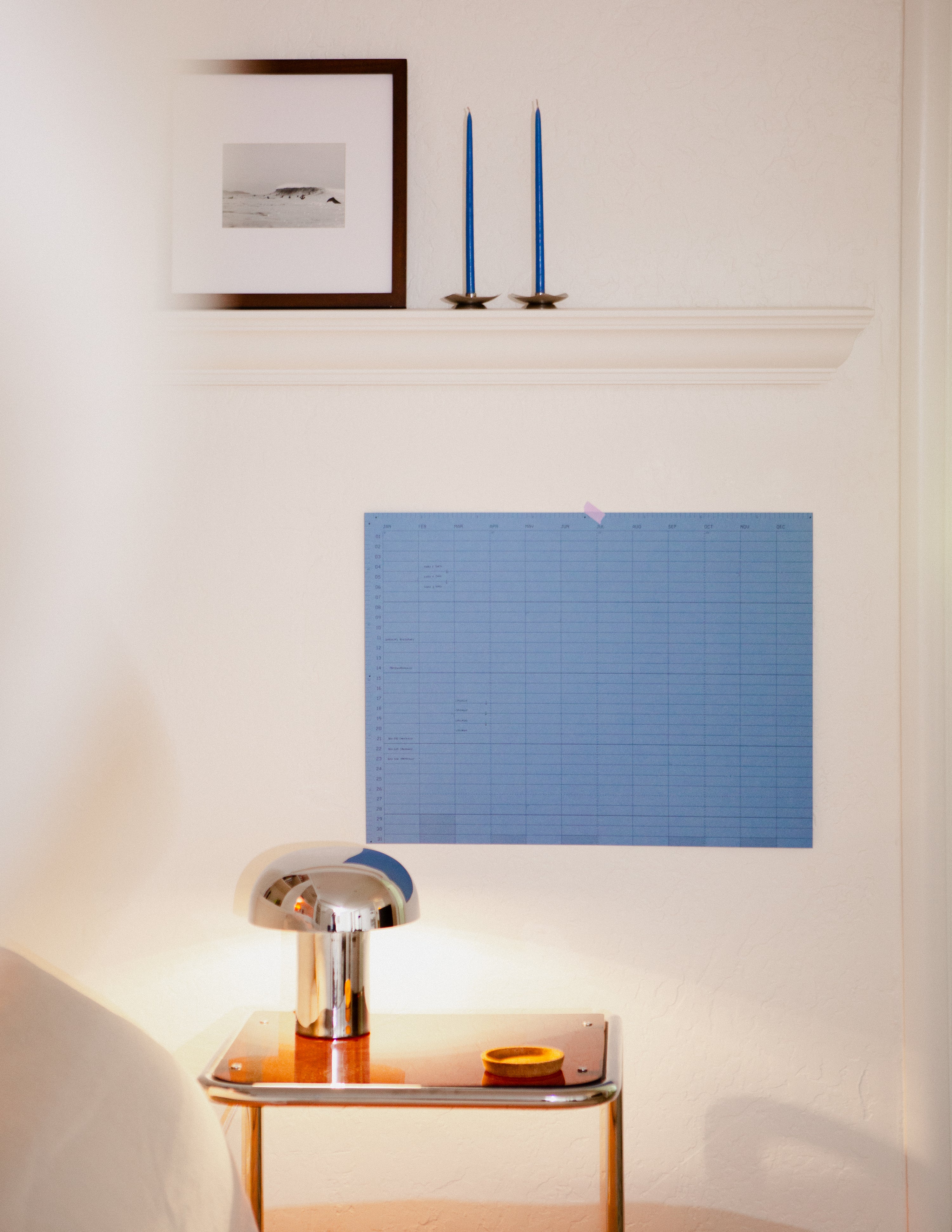 Open Dated 365 Day Wall Calendar | Denim