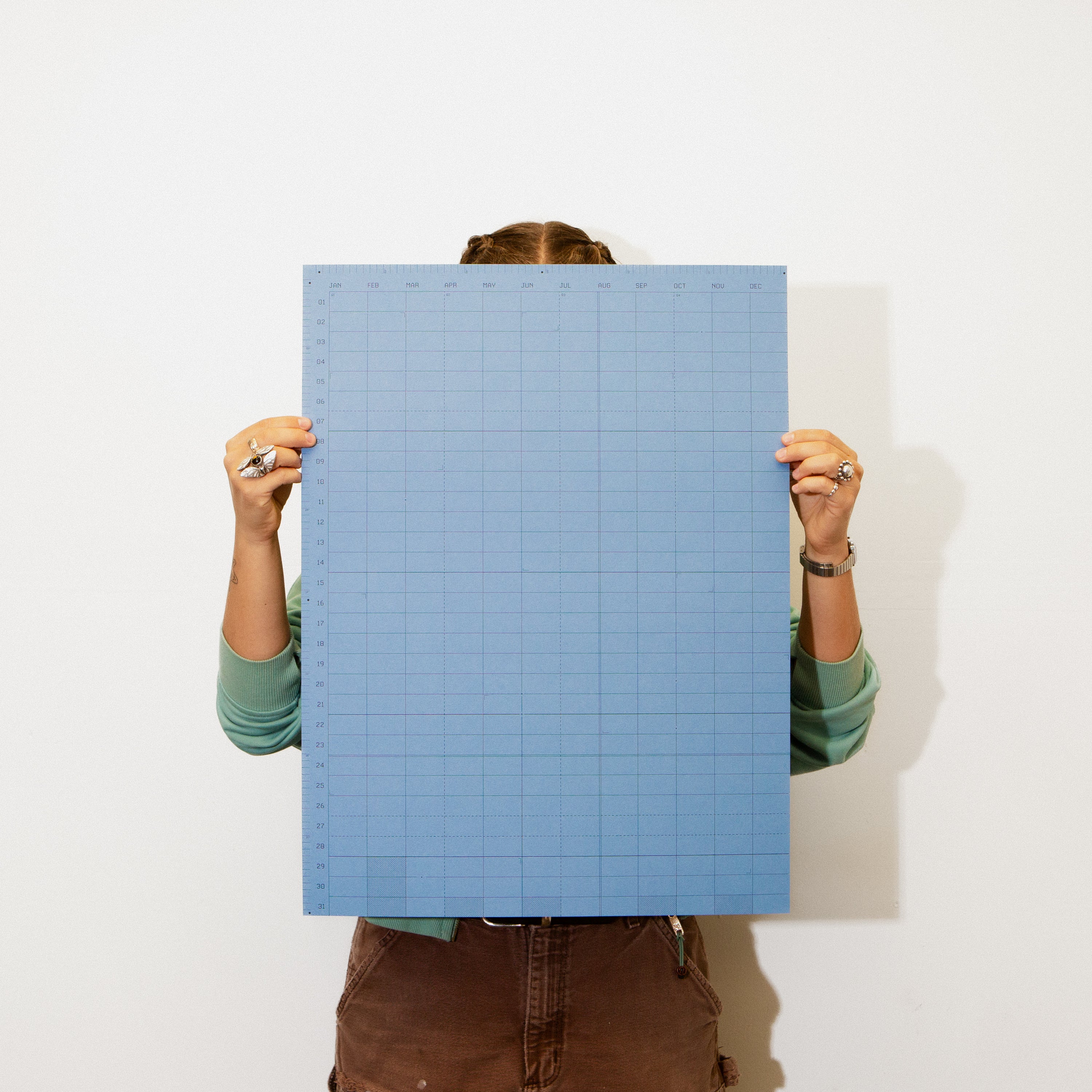Open Dated 365 Day Wall Calendar | Denim