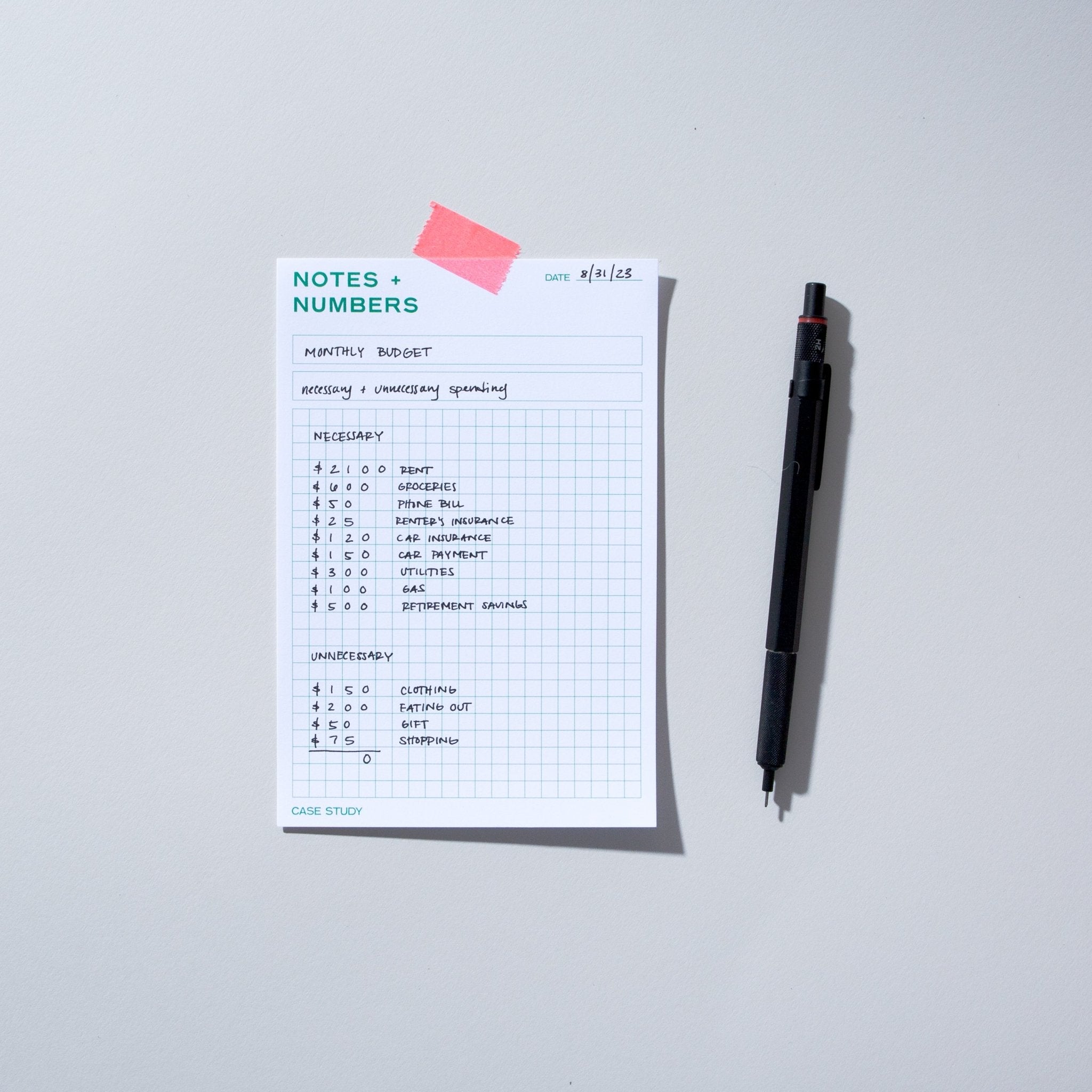 Gridded Notepad - Case Study