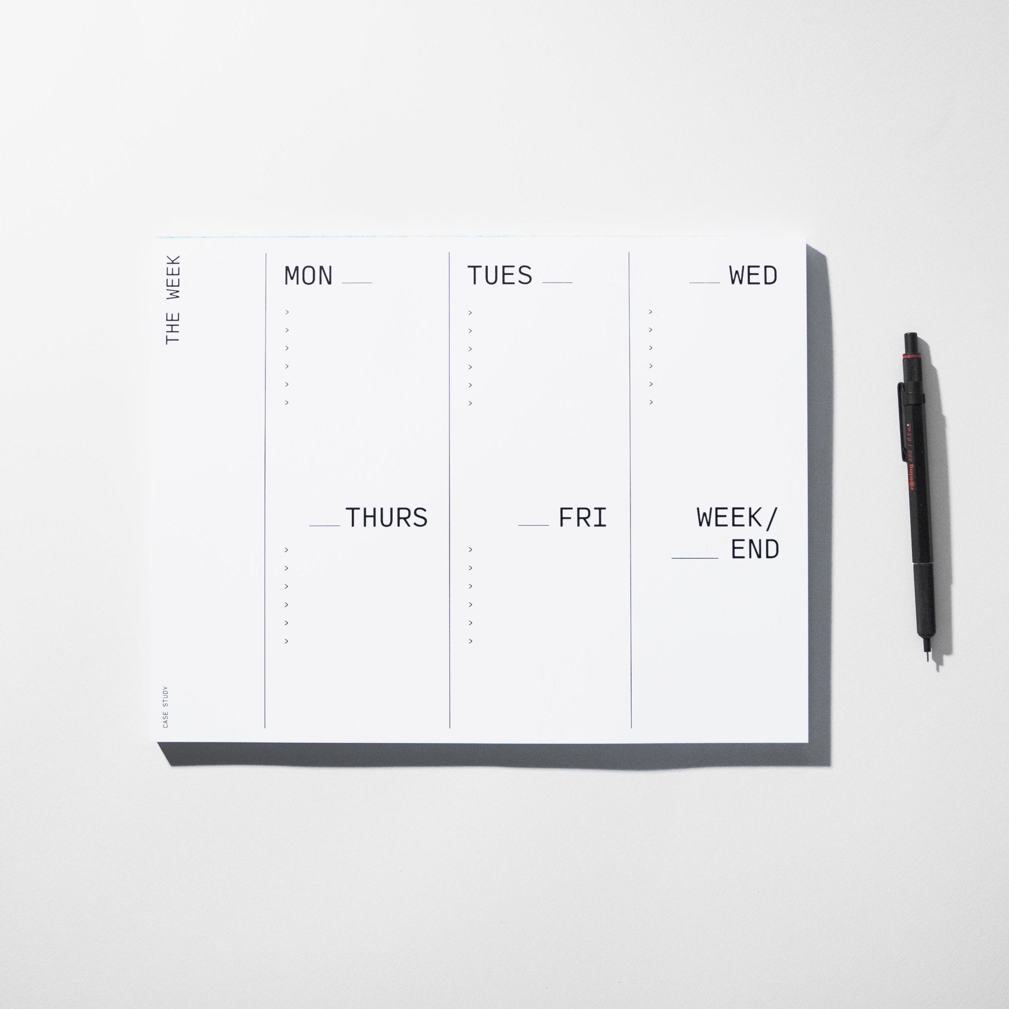 Large Weekly Desk Planner - Case Study