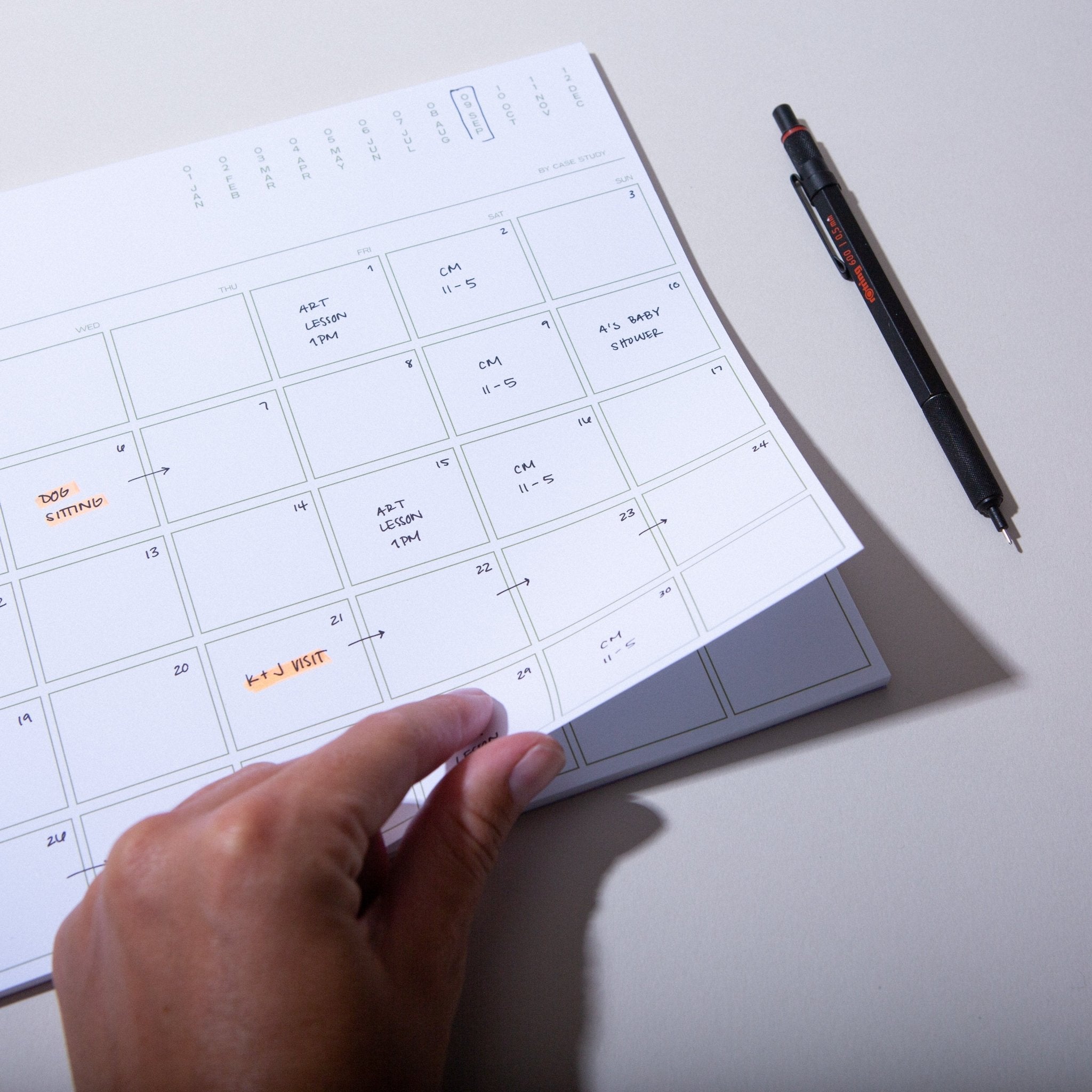 Monthly Desk Planner - Case Study