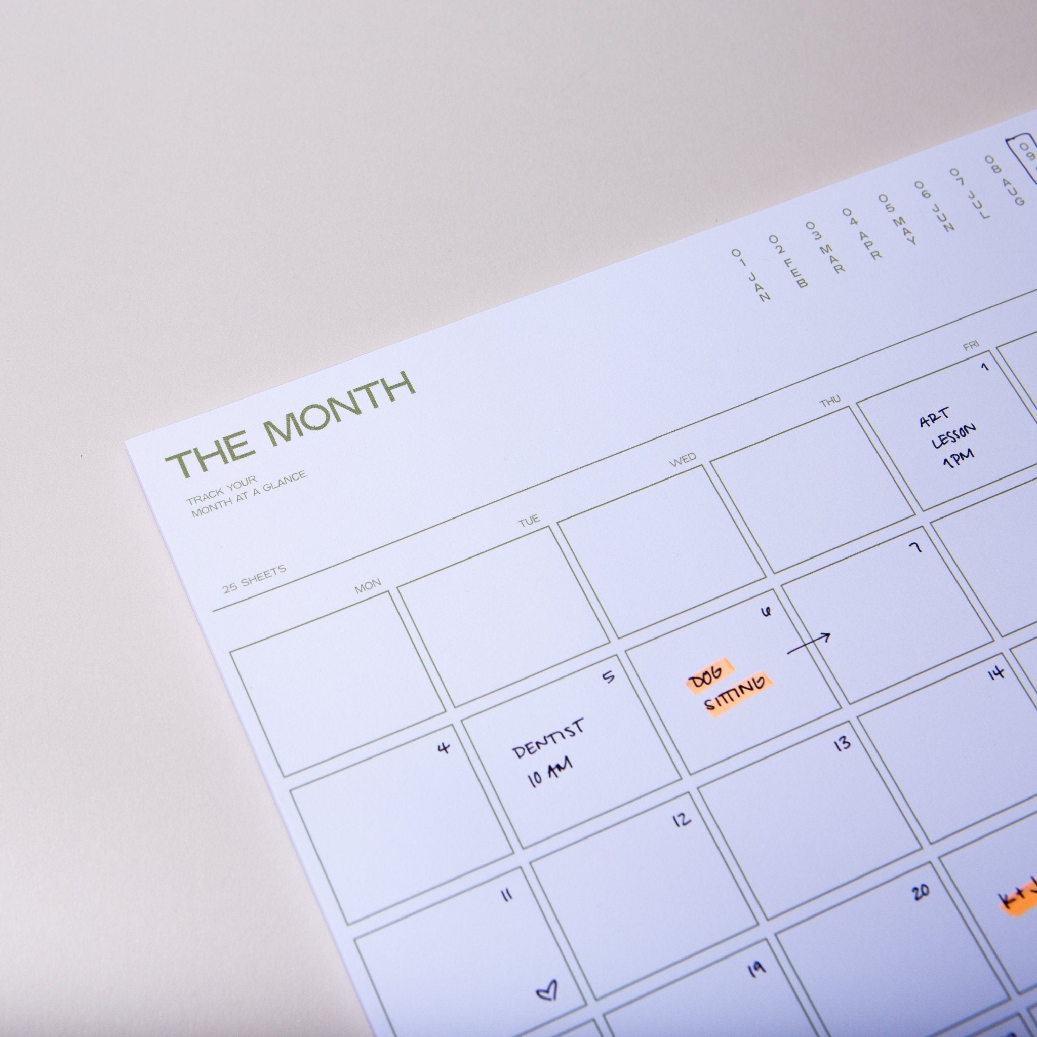 Monthly Desk Planner - Case Study