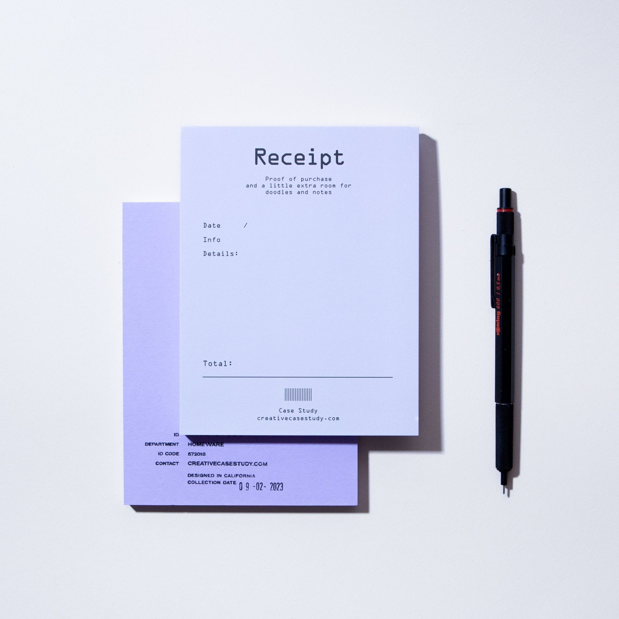 Retro Receipt Memo Pad - Case Study