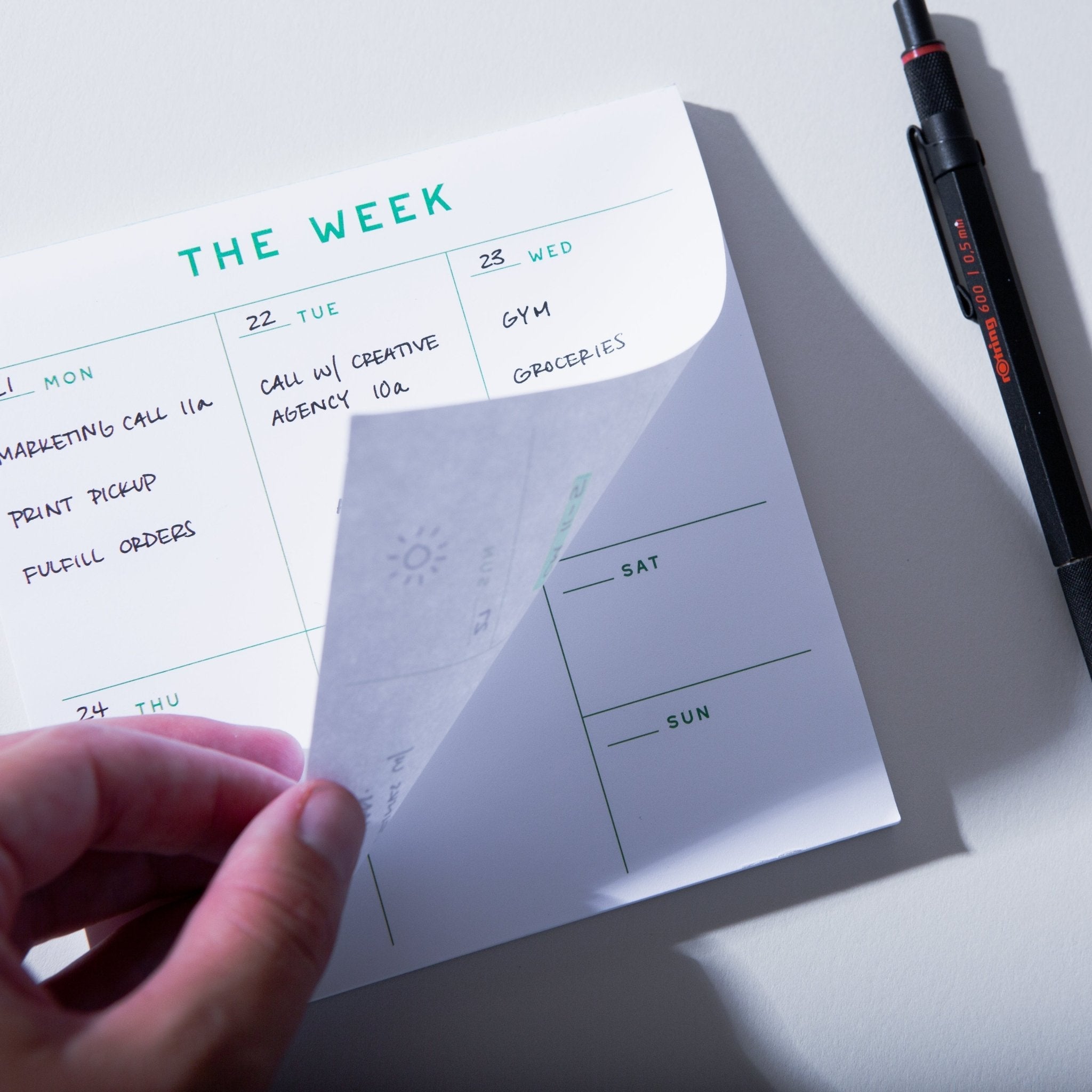 Weekly Planner Notepad - Case Study