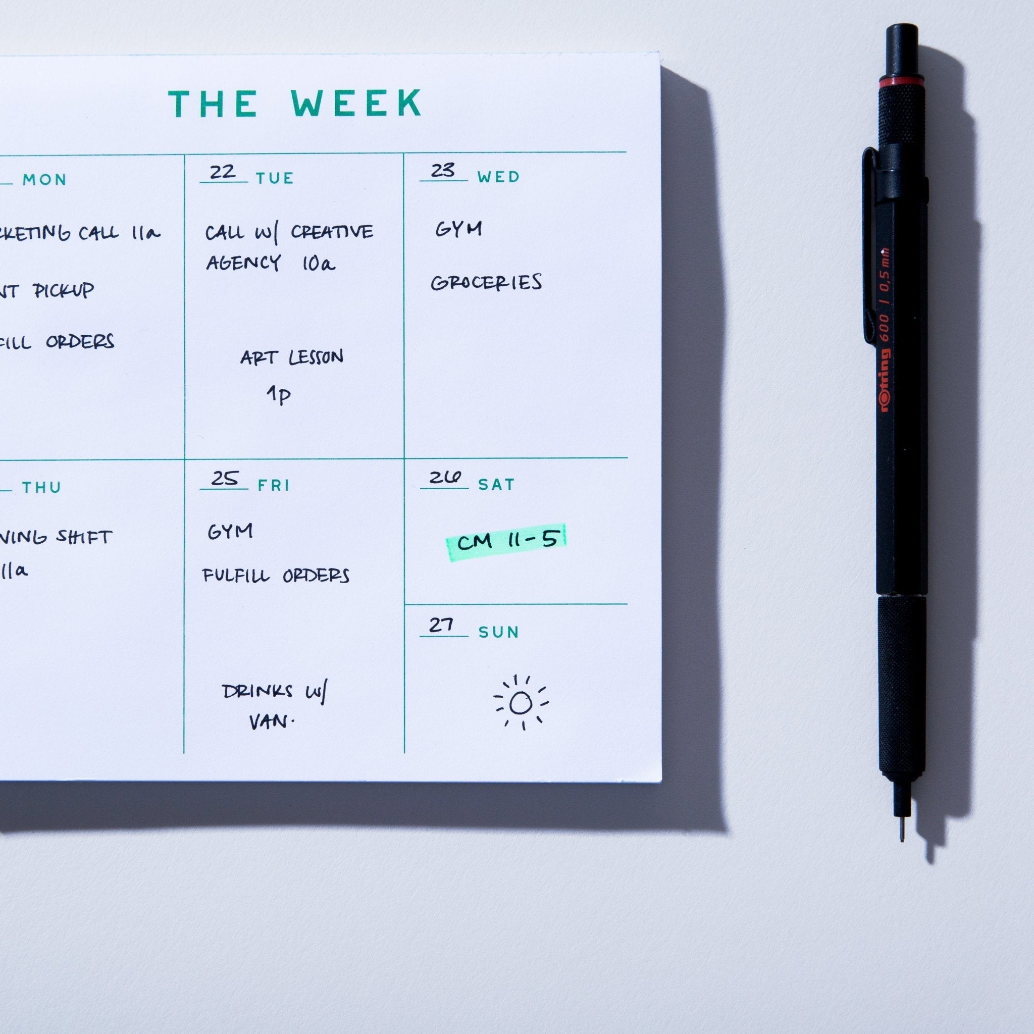 Weekly Planner Notepad - Case Study